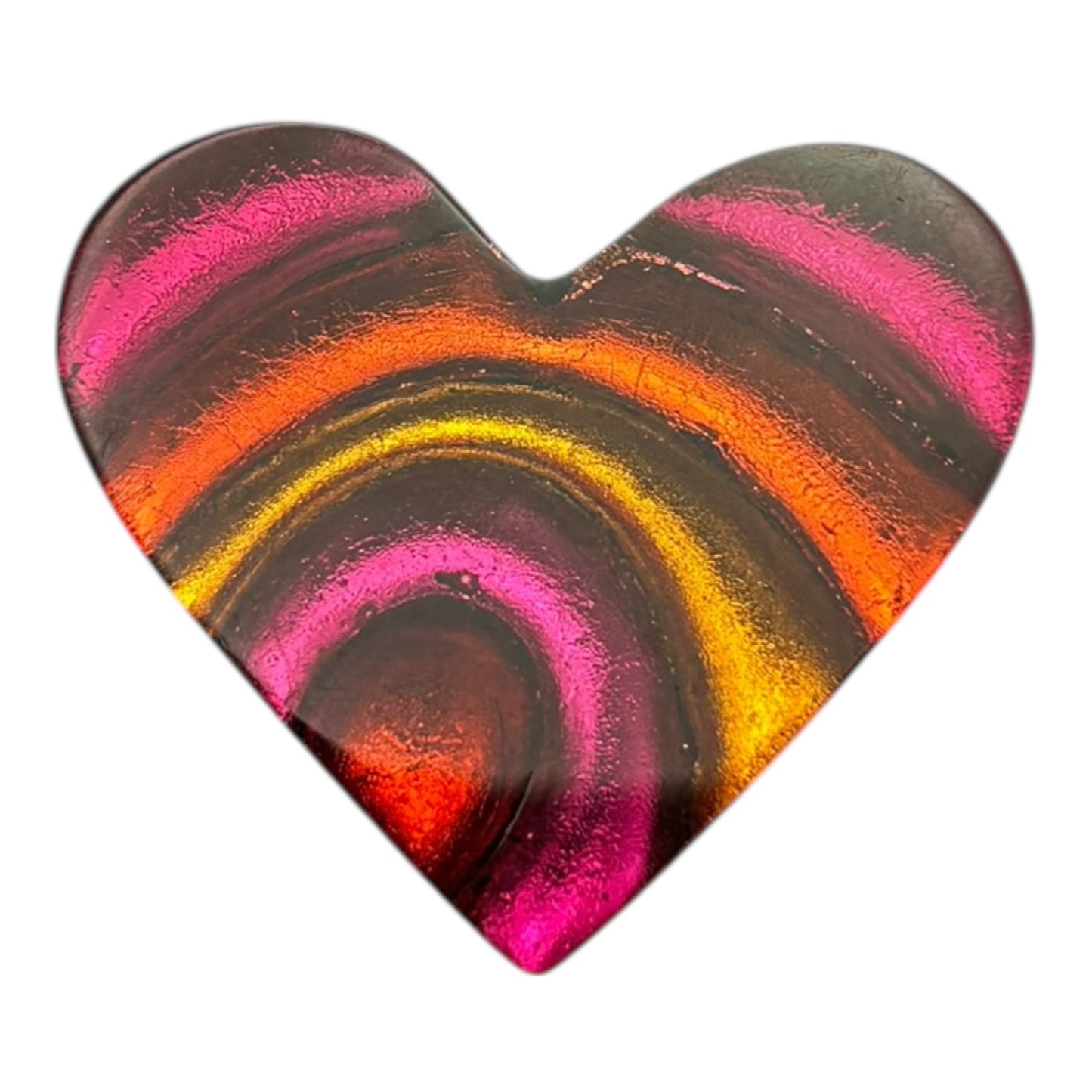 Tropical Heart Swirl Shiny Brooch | The Jewellery Stop