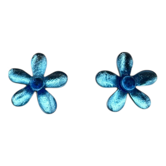 Crystal Flower Shiny Stud Earrings | The Jewellery Stop