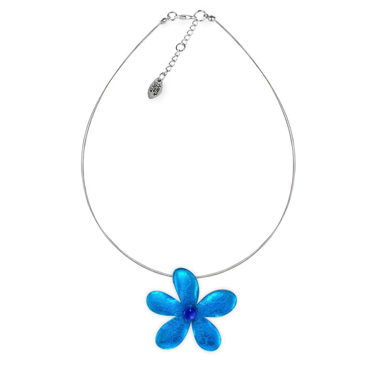 Turquoise Flower Shiny Small Pendant | The Jewellery Stop
