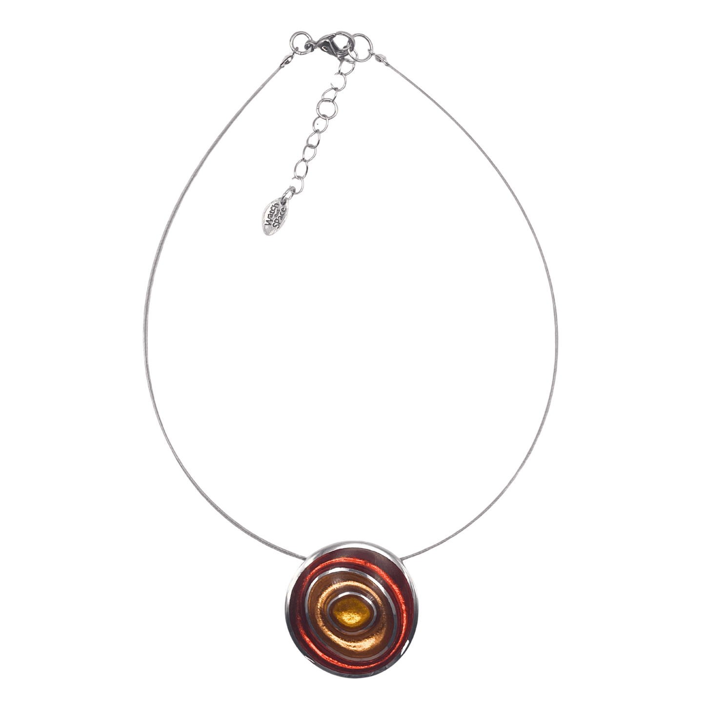 Terracotta Organic Circles Shiny Pendant | The Jewellery Stop