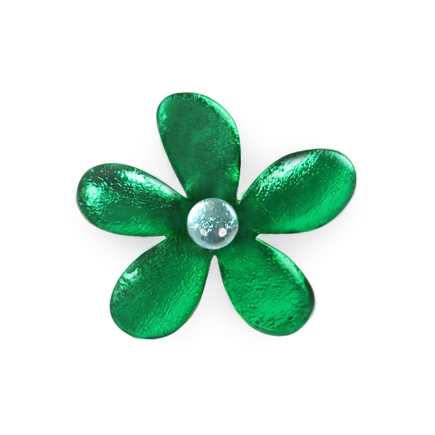 Emerald Flower Shiny Brooch | The Jewellery Stop