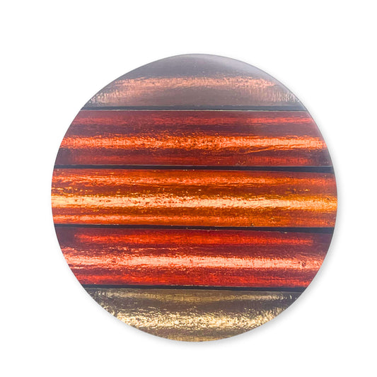 Amber Geometric Circles Shiny Brooch