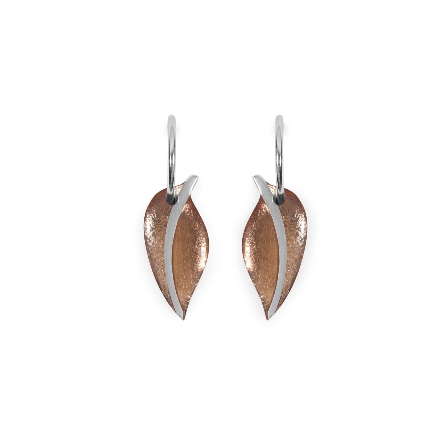 Gold Leaf Shiny Creole Earrings | The Jewellery Stop