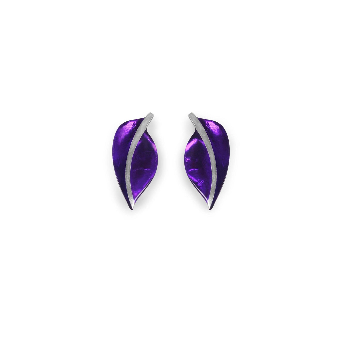 Peacock Leaf Shiny Stud Earrings | The Jewellery Stop