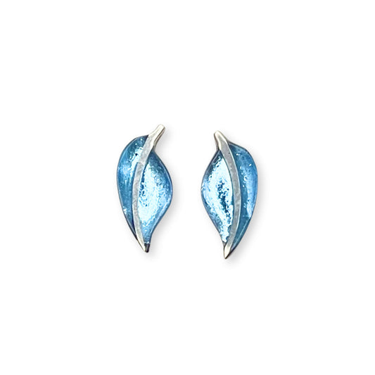 Sky Leaf Shiny Stud Earrings