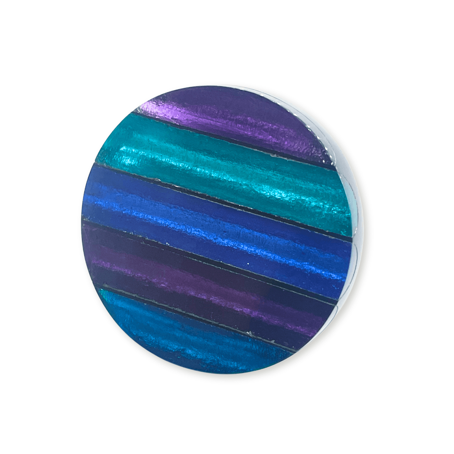 Peacock Geometric Circles Shiny Ring