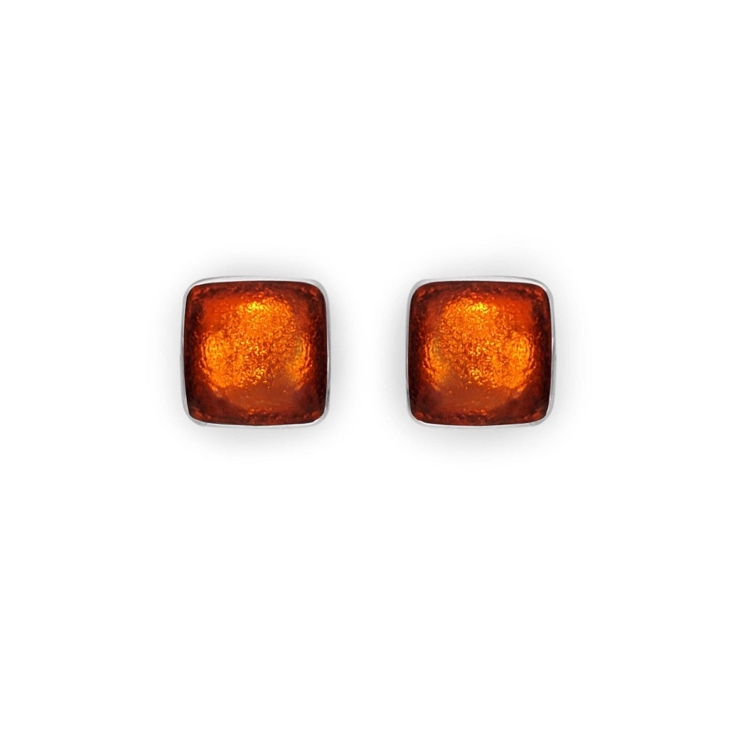 Chilli Aluminium Squares Shiny Stud Earrings | The Jewellery Stop