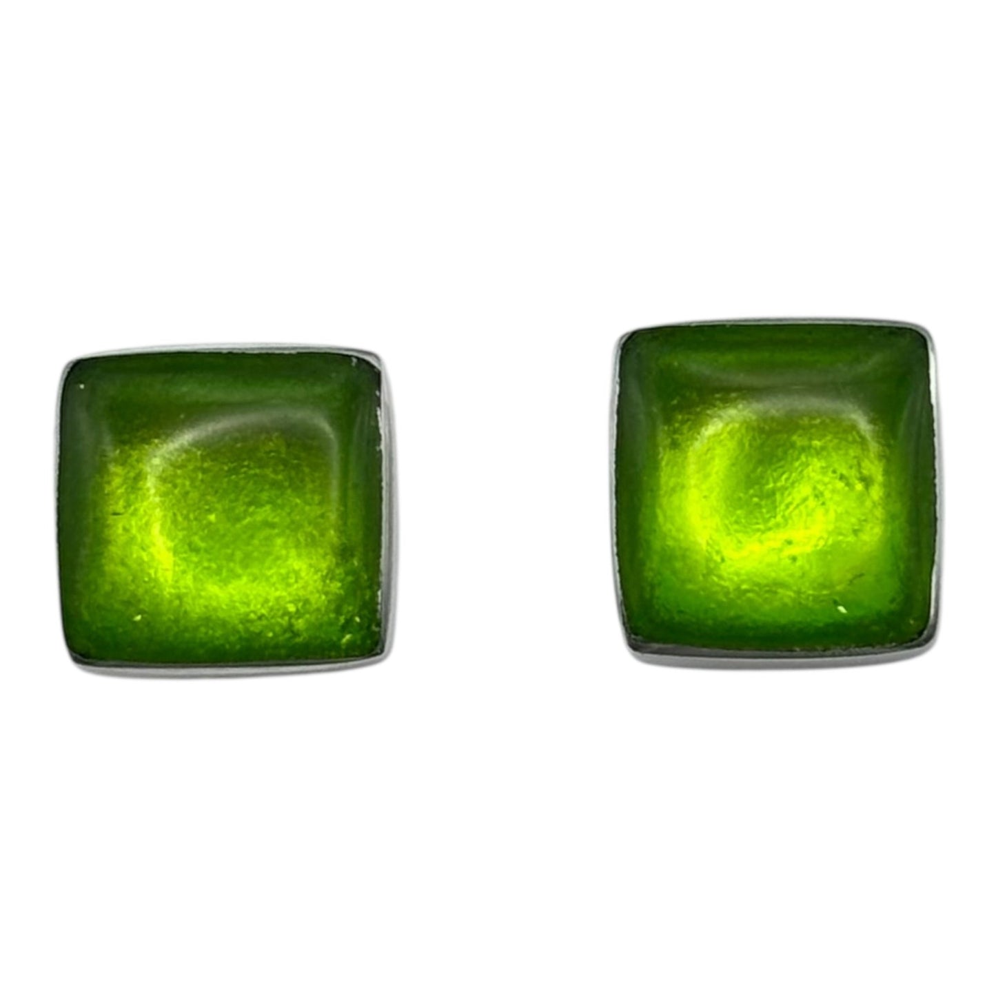 Zest Aluminium Squares Shiny Stud Earrings | The Jewellery Stop