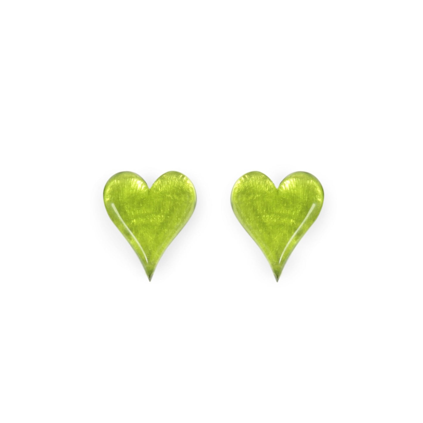 Lime Cupid Shiny Stud Earrings | The Jewellery Stop