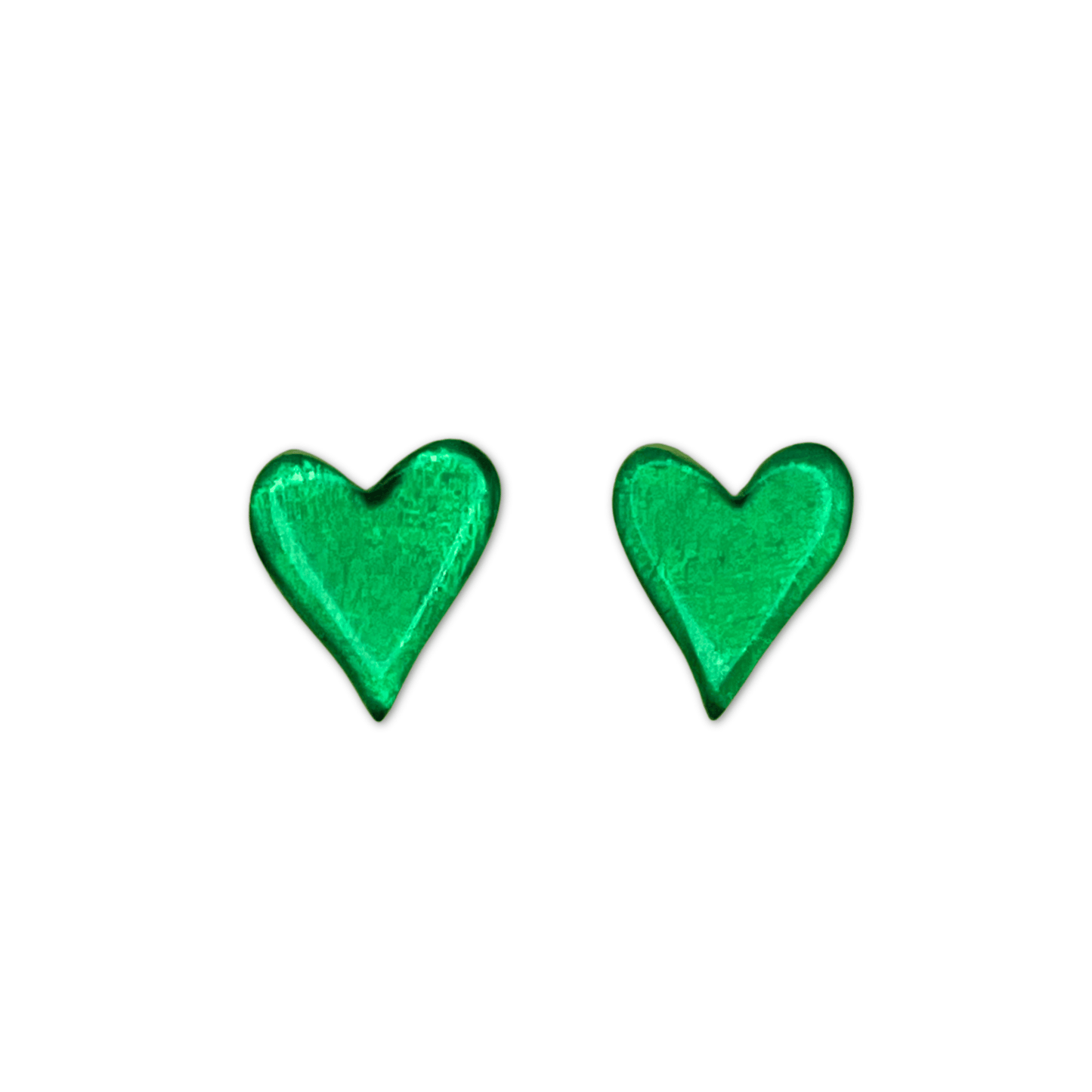 Emerald Cupid Shiny Stud Earrings | The Jewellery Stop