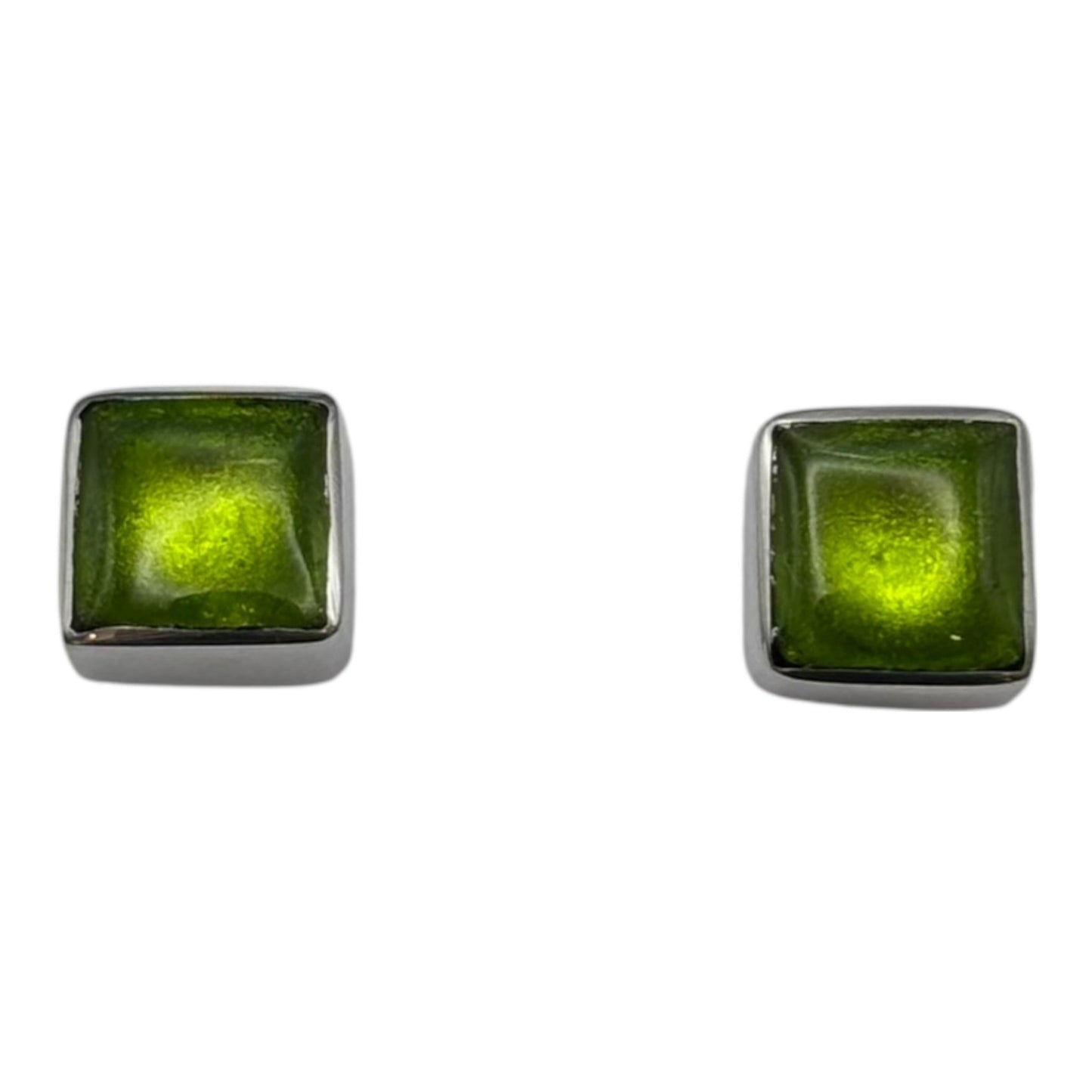 Zest Aluminium Squares Shiny Small Stud Earrings | The Jewellery Stop