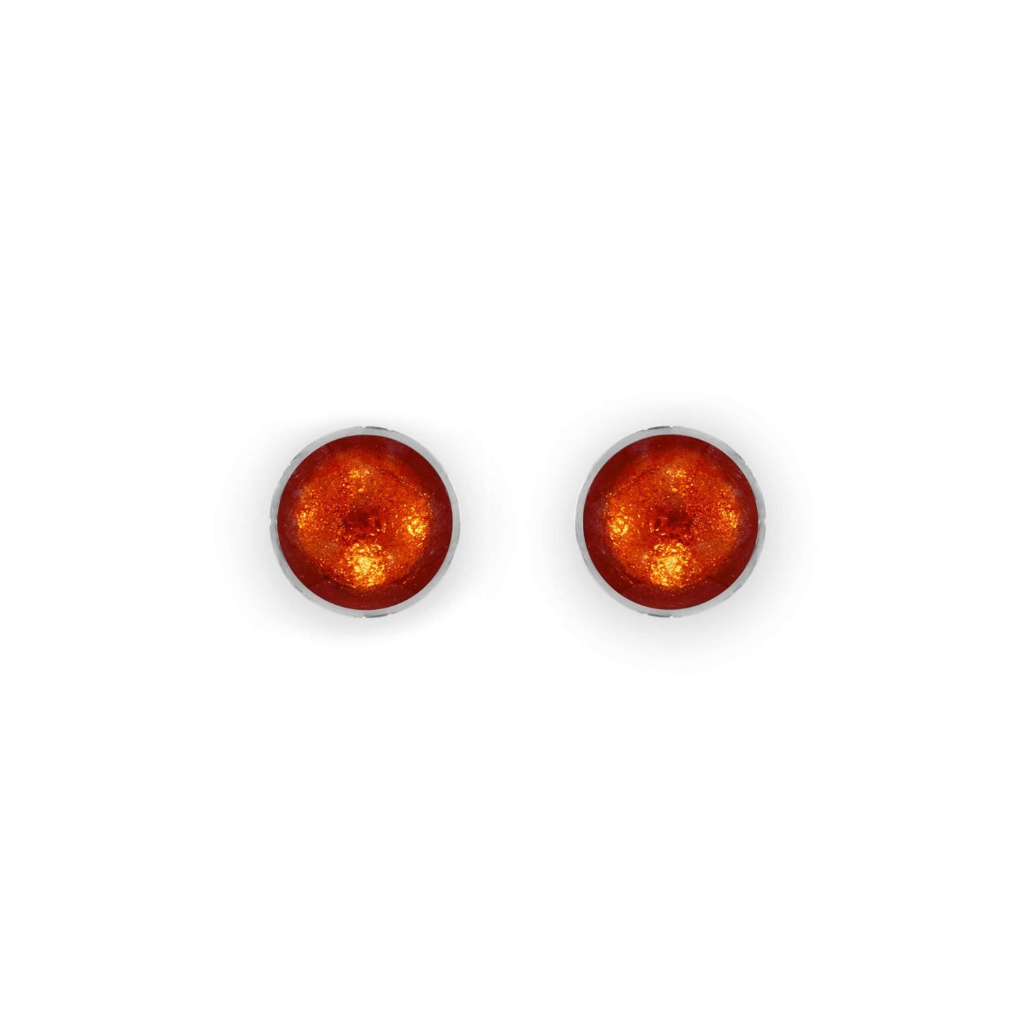 Chilli Aluminium Circles Shiny Small Stud Earrings | The Jewellery Stop
