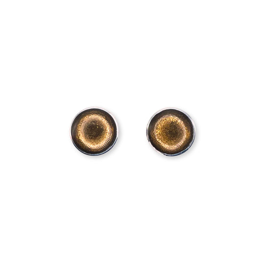 Metallics Aluminium Circles Shiny Small Stud Earrings