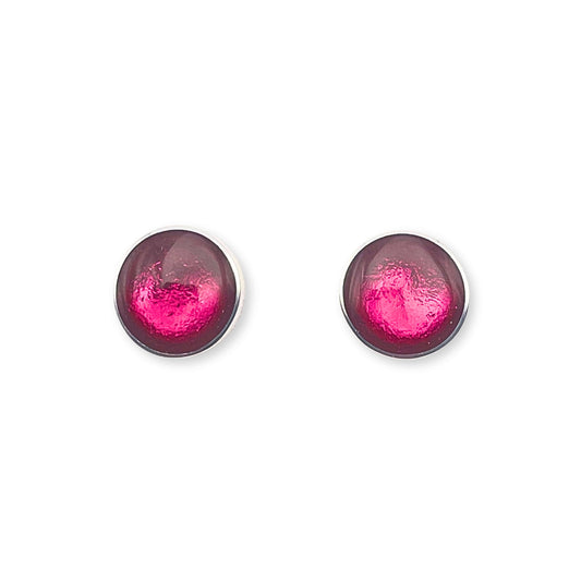 St Tropez Aluminium Circles Shiny Large Stud Earrings