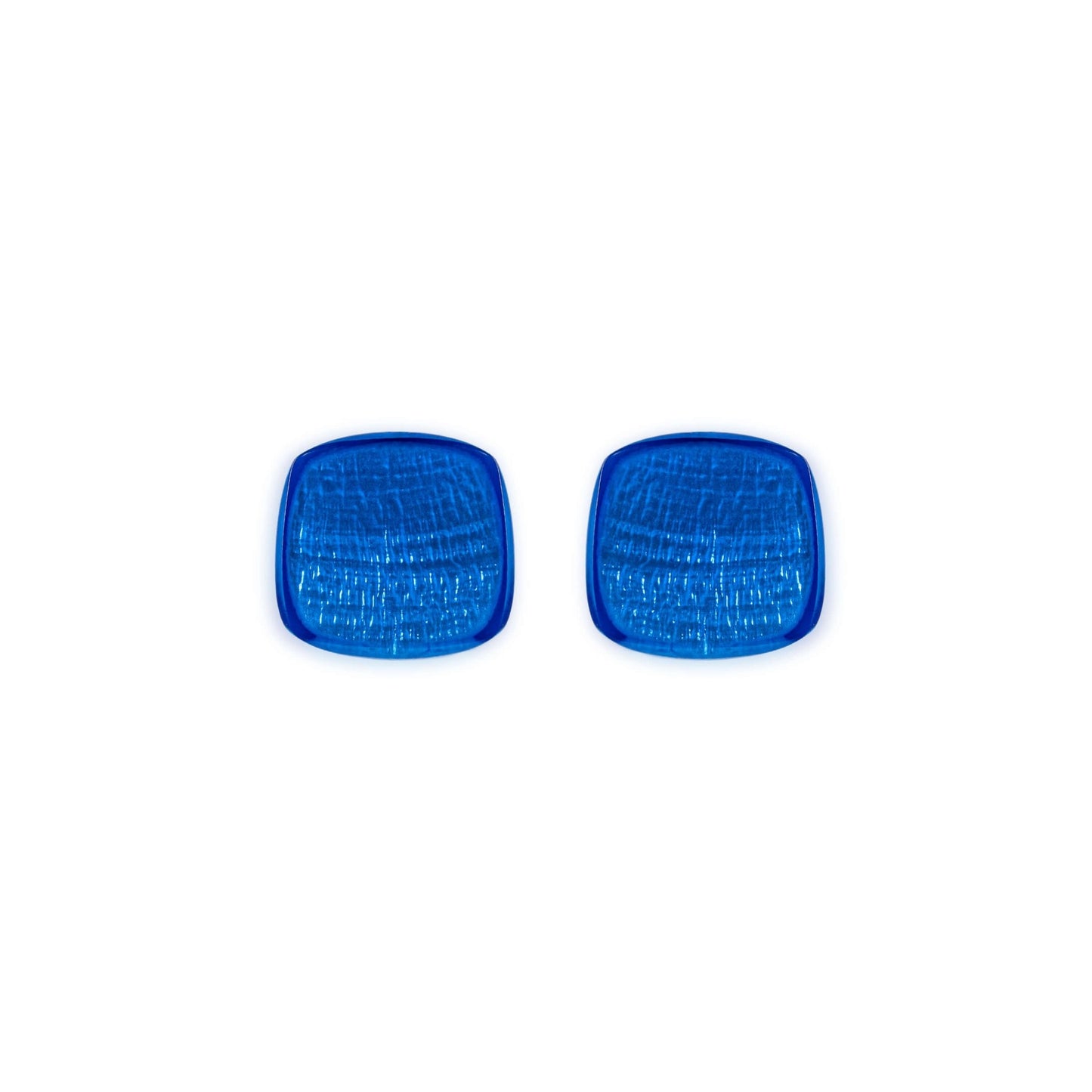 Azure Shell Cubes Shiny Stud Earrings | The Jewellery Stop