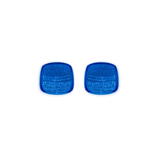 Azure Shell Cubes Shiny Stud Earrings | The Jewellery Stop