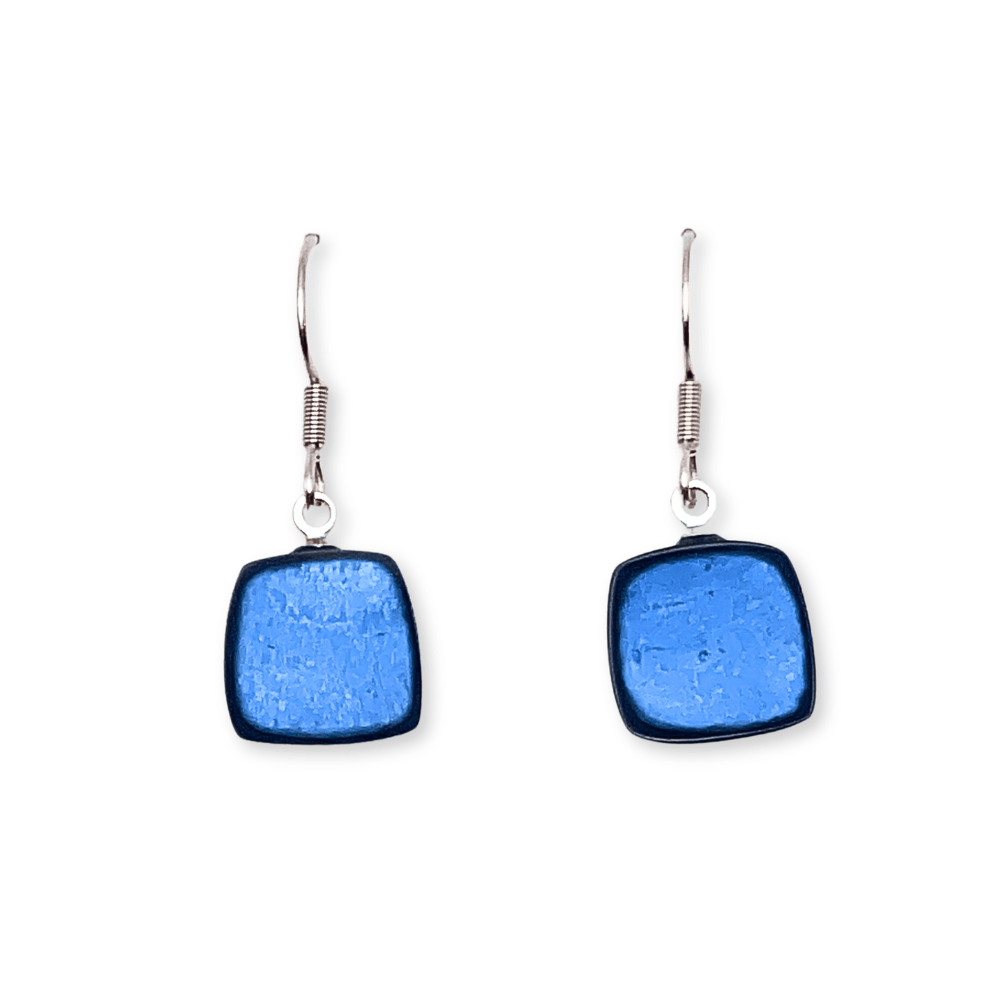 Pacific Shell Cubes Shiny Fish Hook Earrings | The Jewellery Stop
