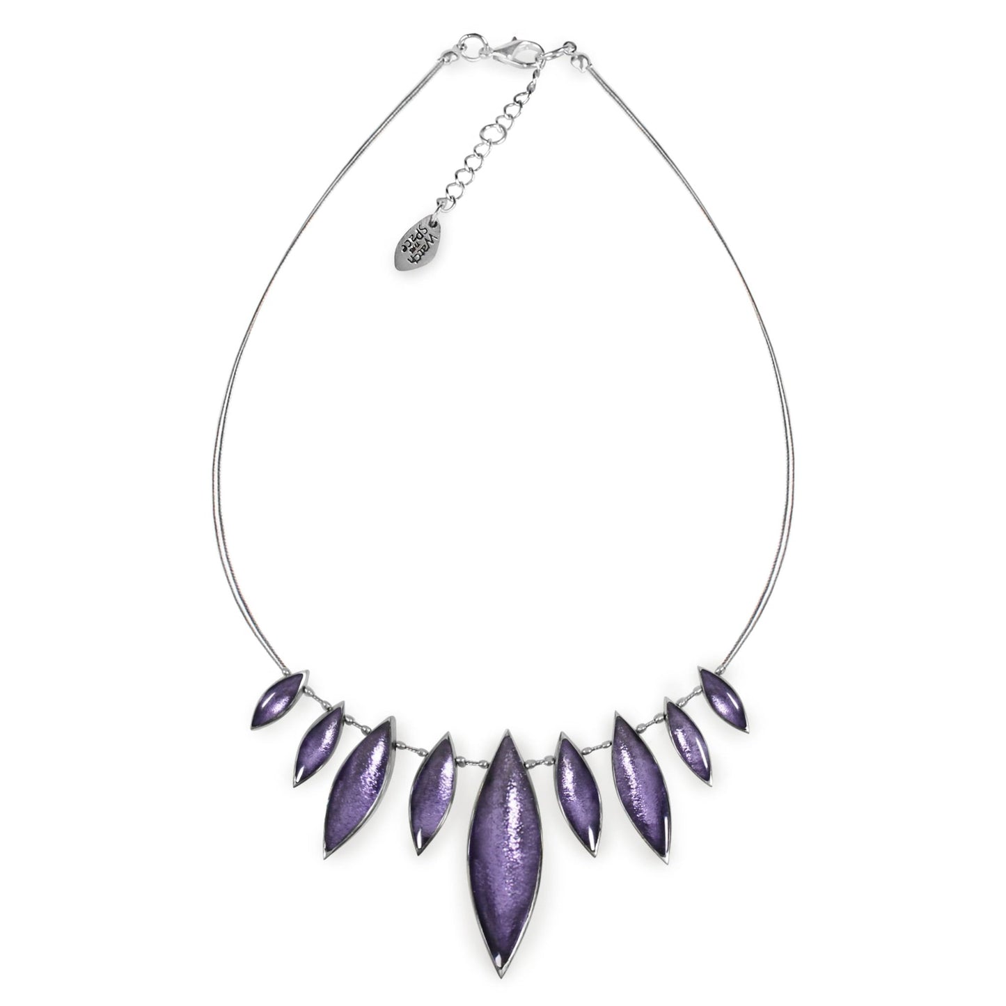 Lavender Pewter Petals Necklace | The Jewellery Stop