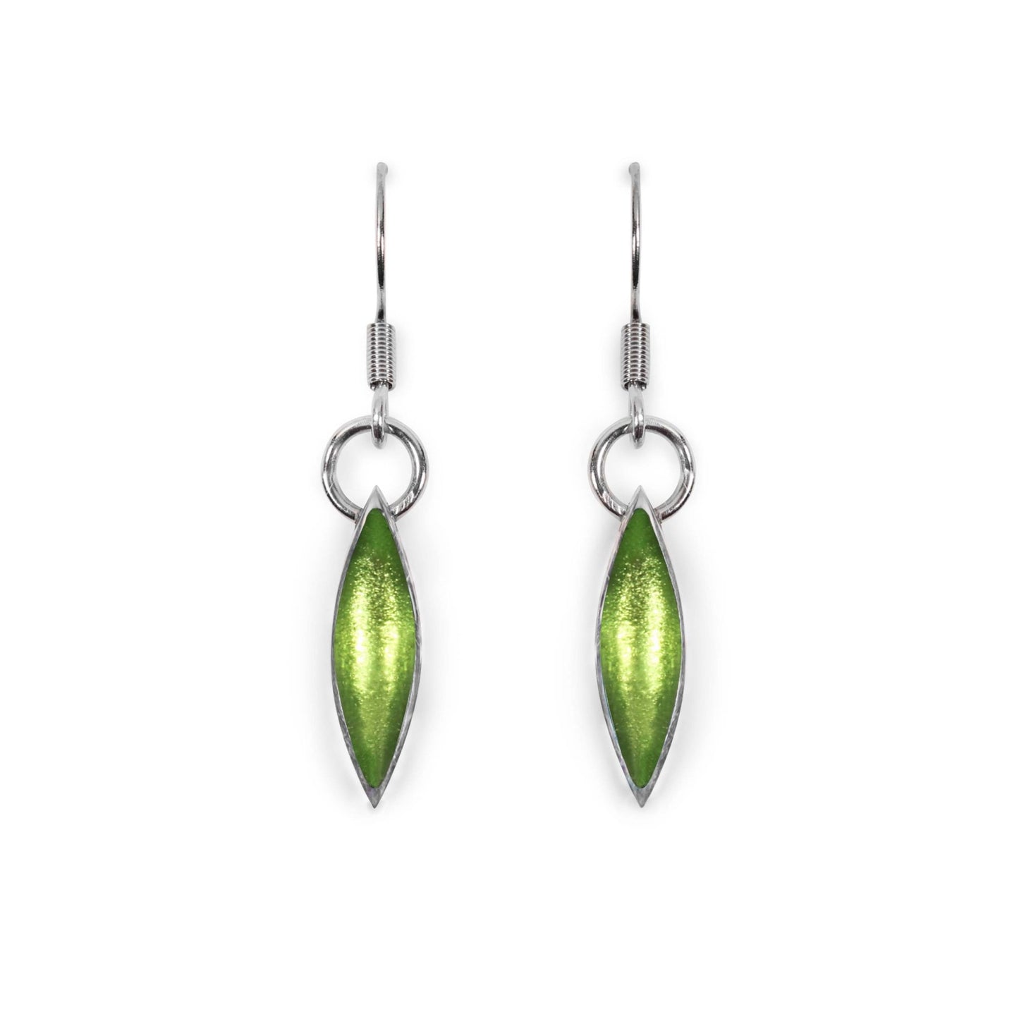 Kiwi Pewter Petals Fish Hook Earrings | The Jewellery Stop