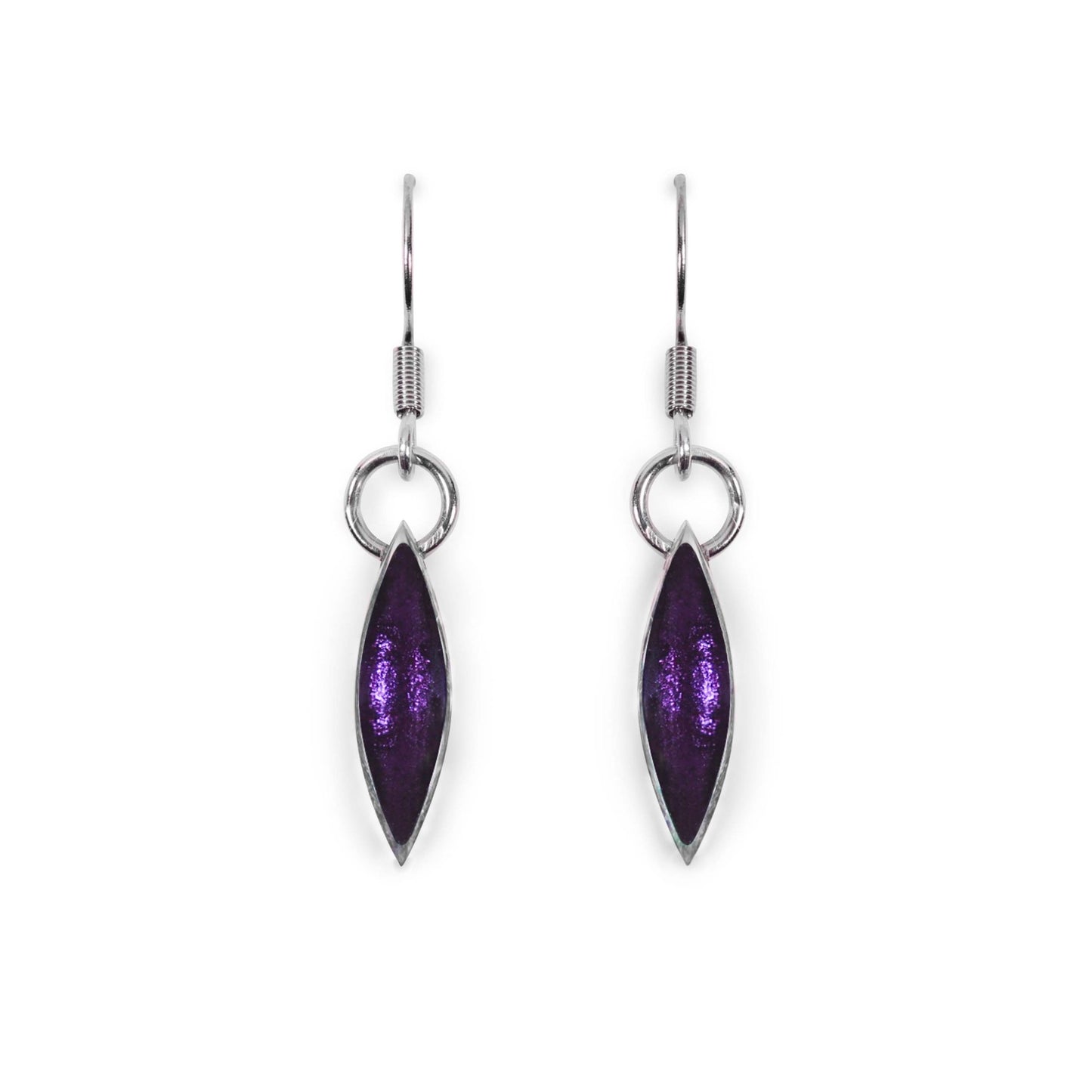 Peacock Pewter Petals Fish Hook Earrings | The Jewellery Stop