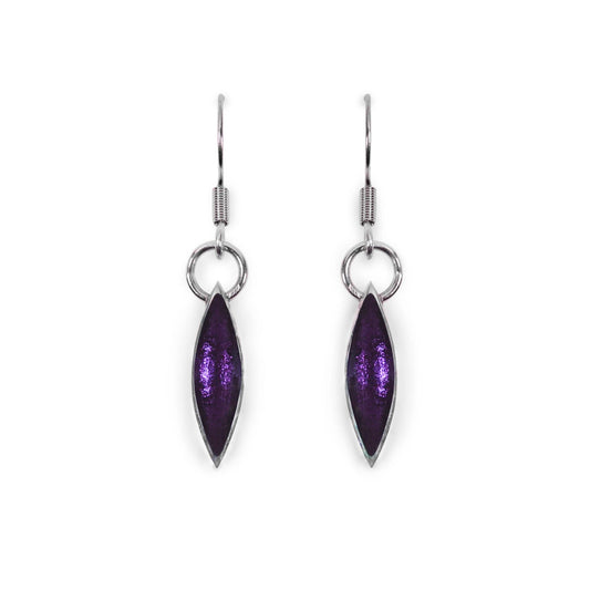 Peacock Pewter Petals Fish Hook Earrings | The Jewellery Stop
