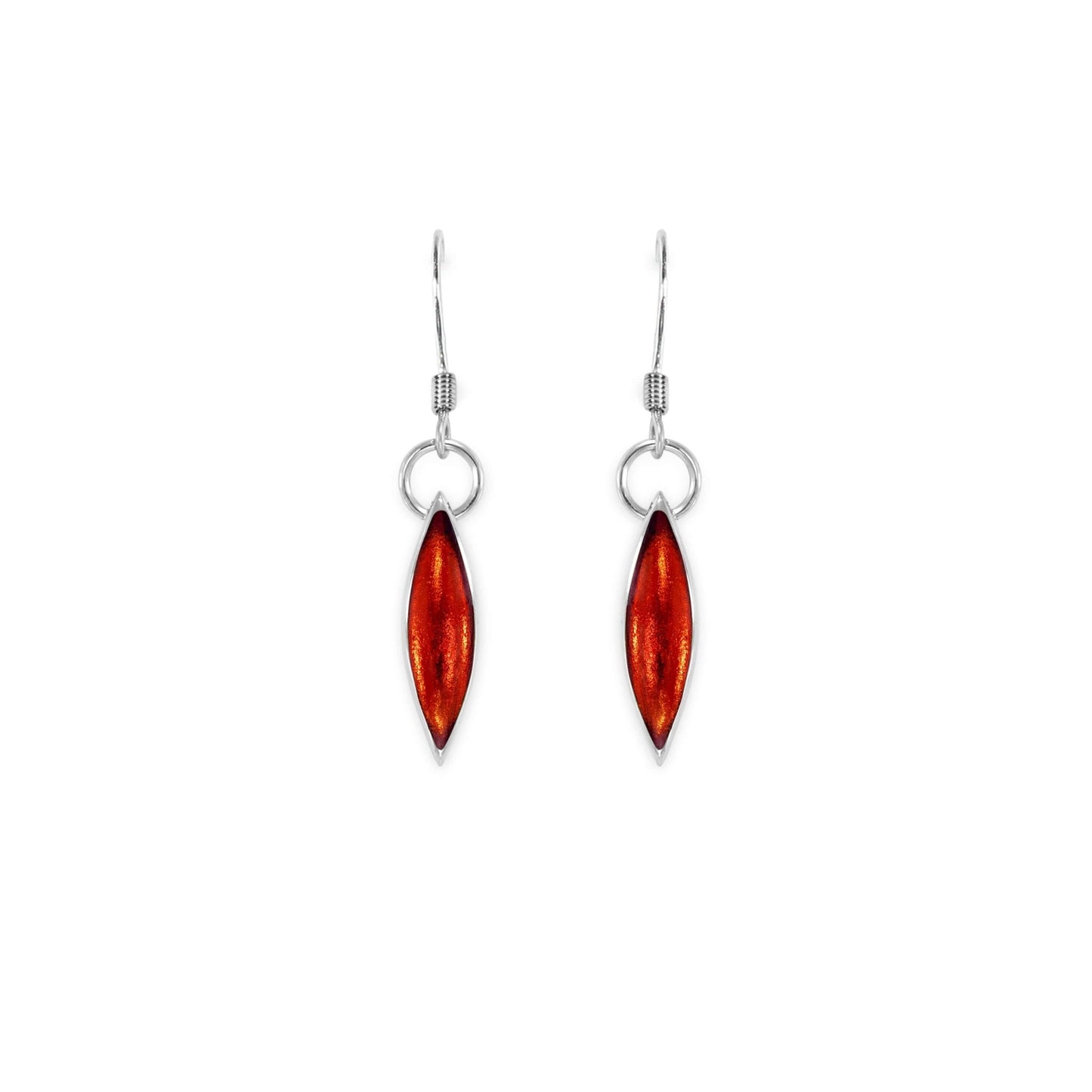 Terracotta Pewter Petals Fish Hook Earrings | The Jewellery Stop