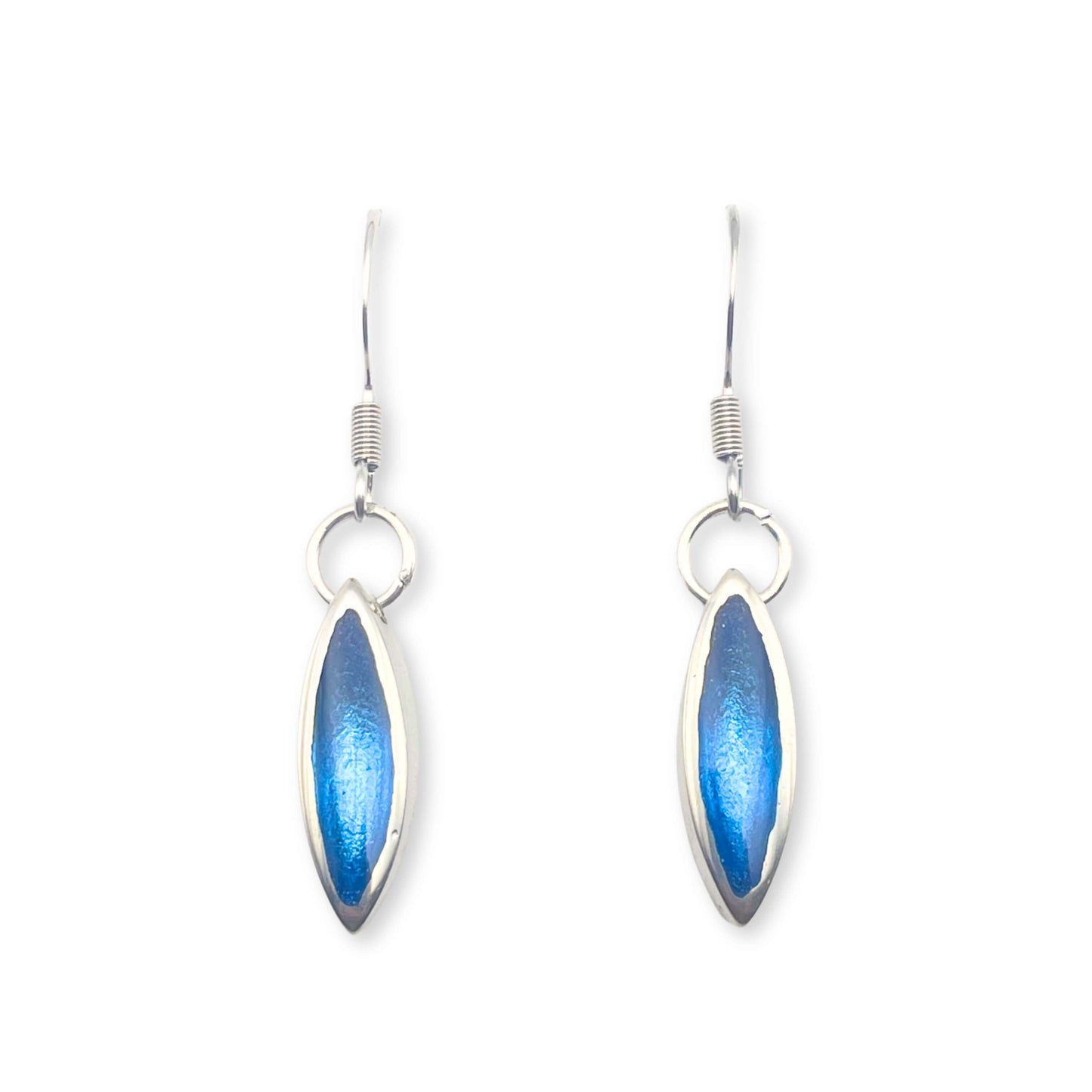 Sky Pewter Petals Fish Hook Earrings
