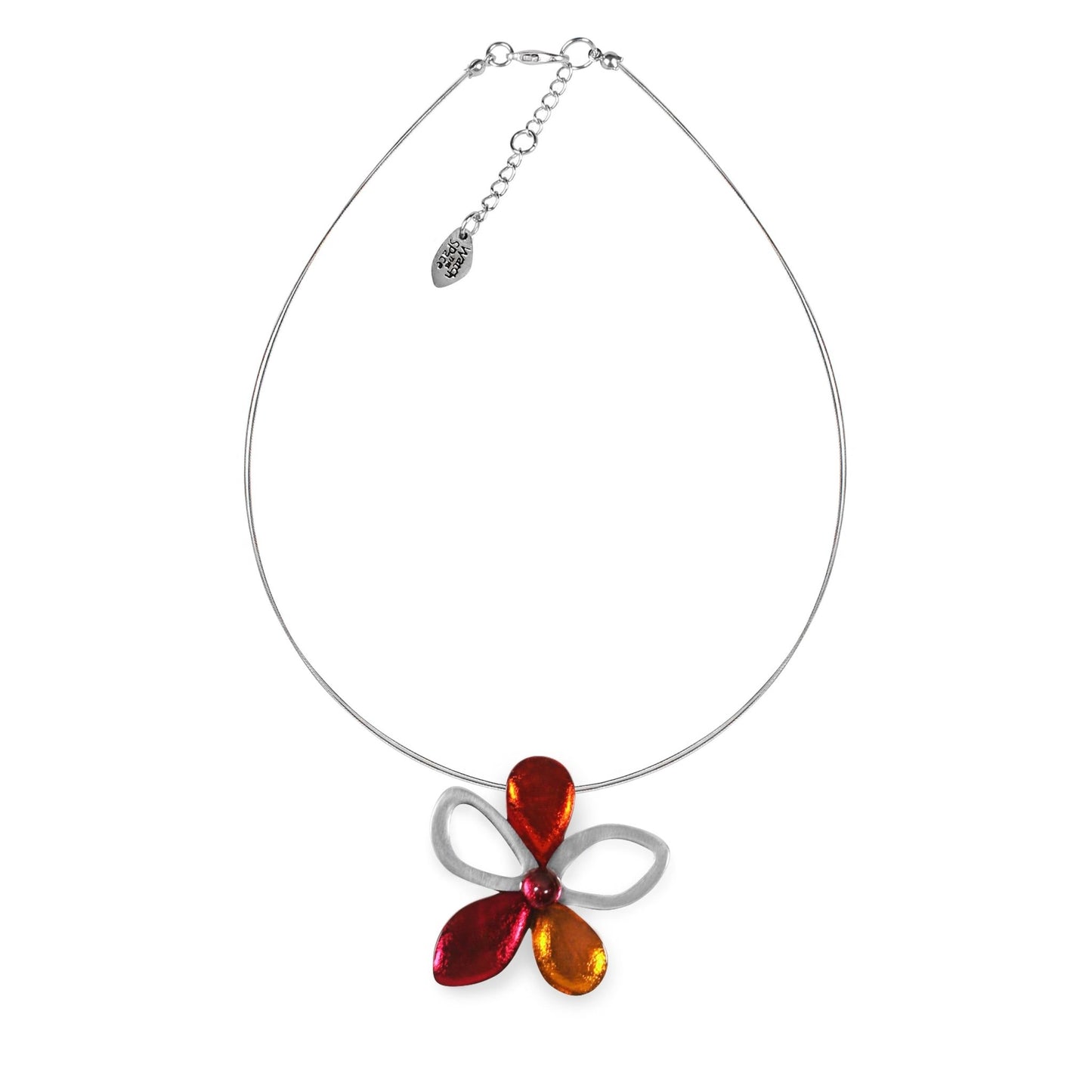 St Tropez Eclectic Flower Shiny Pendant on Wire | The Jewellery Stop