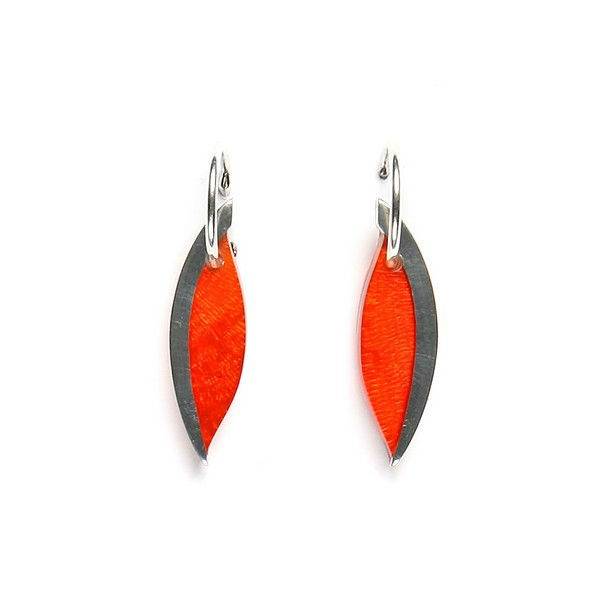 Orange Angel Wings Creole Earrings | The Jewellery Stop