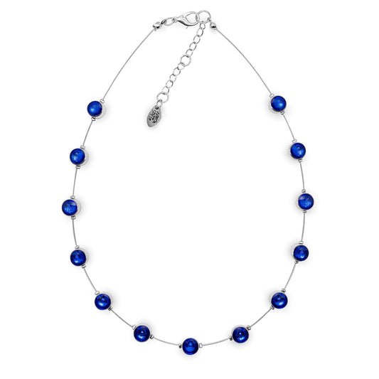 Azure Aluminium Circles Small Shiny Floating Necklace | The Jewellery Stop