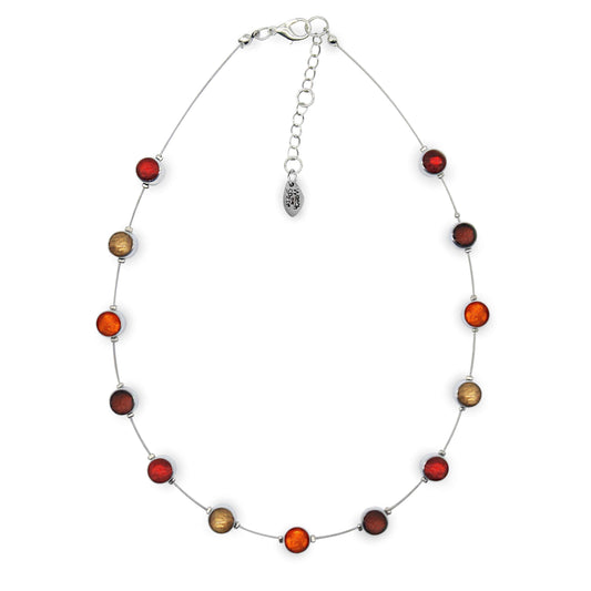 Chilli Aluminium Circles Small Shiny Floating Necklace