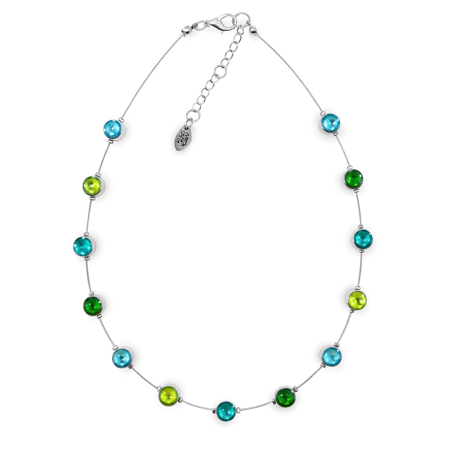 Neptune Aluminium Circles Small Shiny Floating Necklace | The Jewellery Stop
