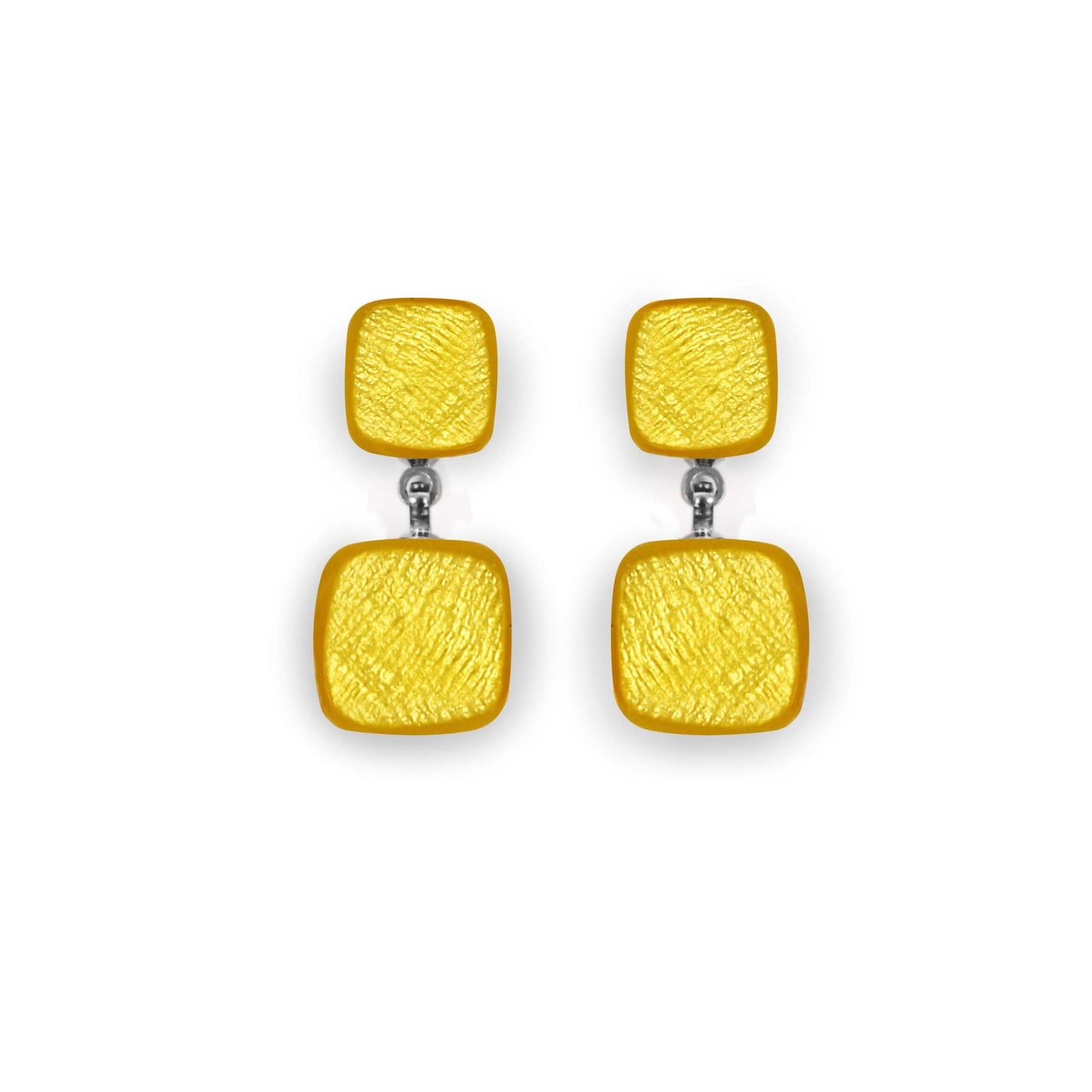 Palomino Shell Cubes Shiny Double Drop Stud Earrings | The Jewellery Stop
