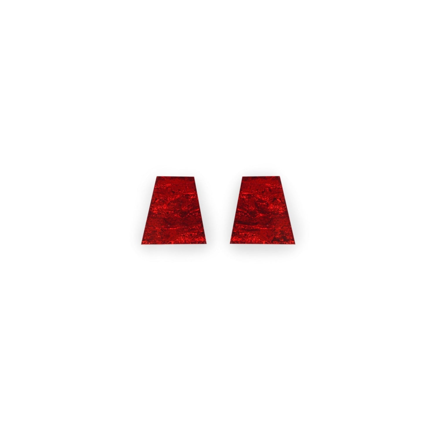 Red Aztec Shiny Extra Large Stud Earrings | The Jewellery Stop