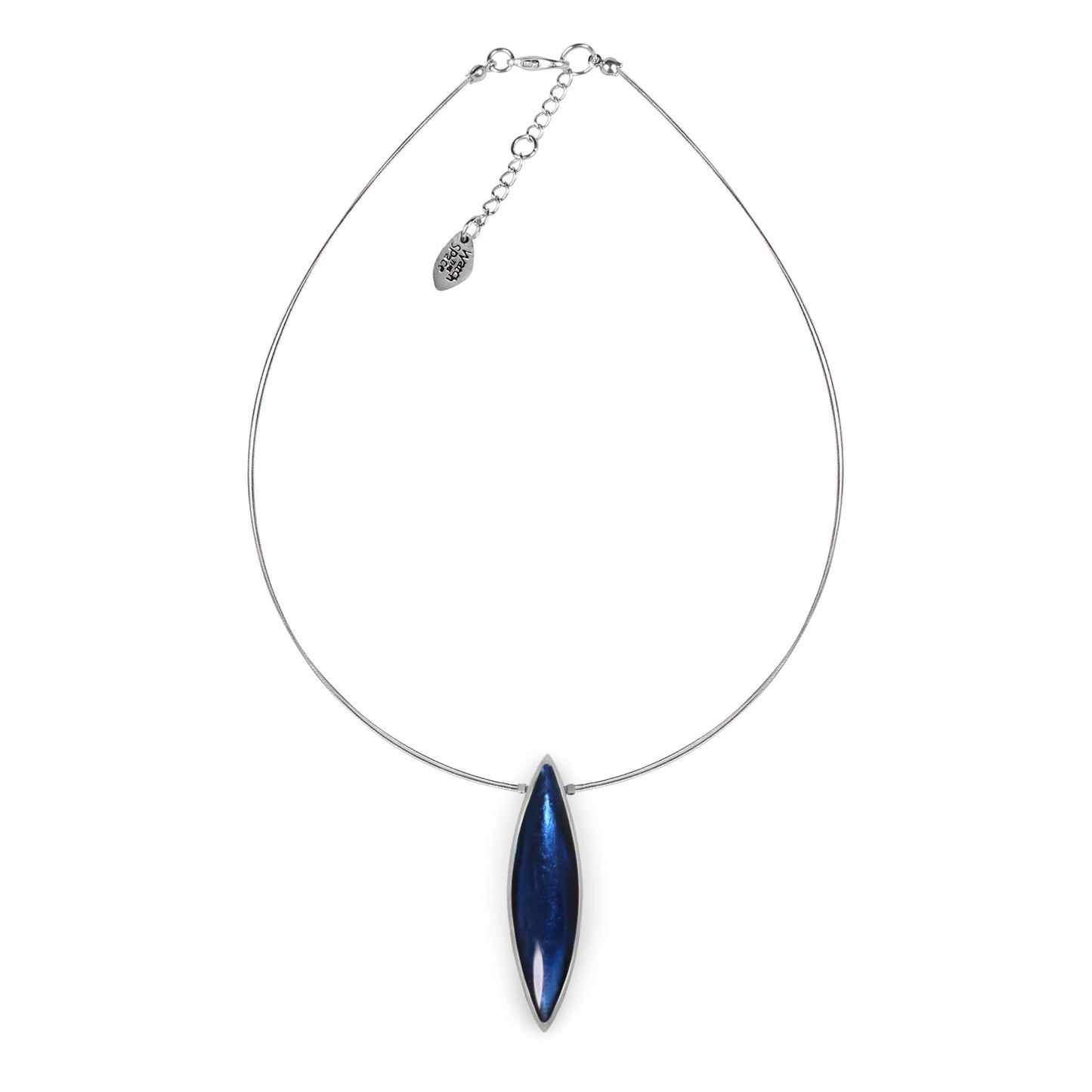 Navy Pewter Petals Single Pendant | The Jewellery Stop