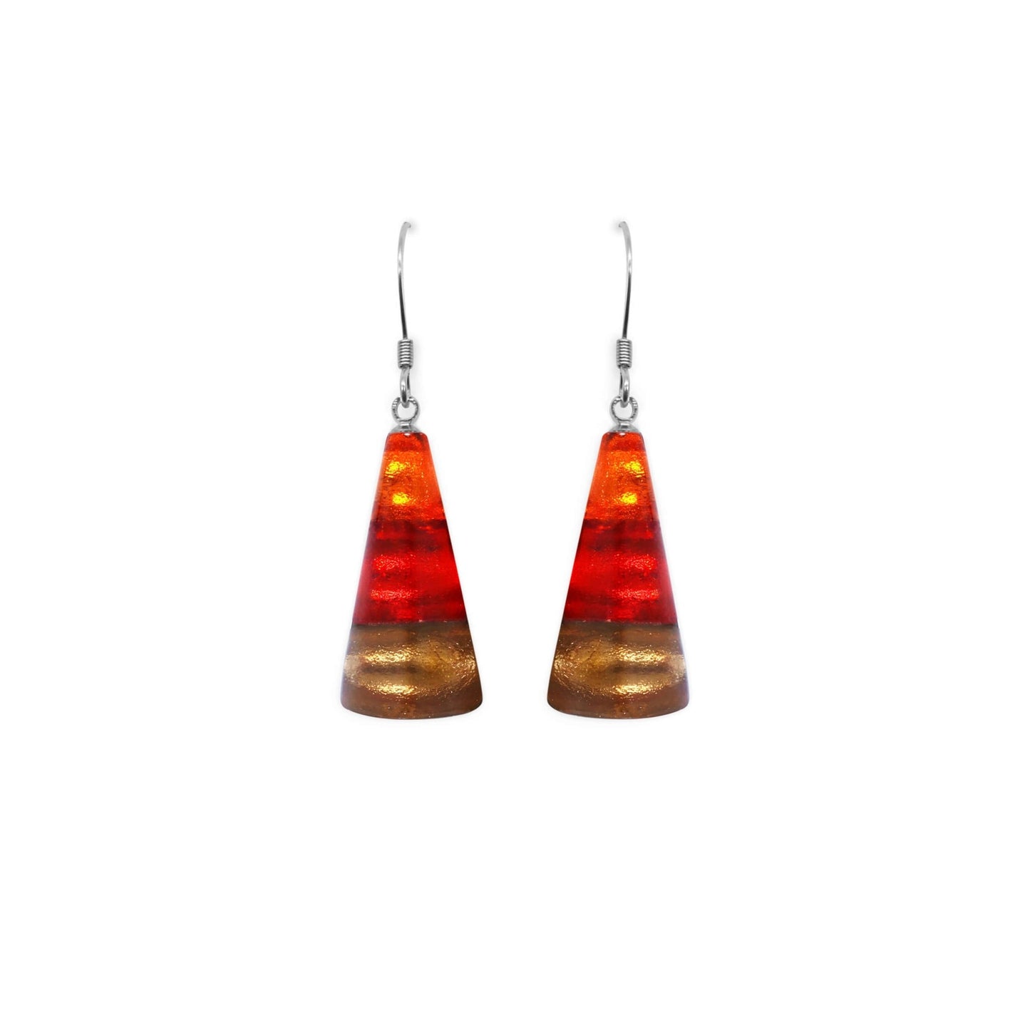 Chilli Deco Triangle Shiny Fish Hook Earrings | The Jewellery Stop