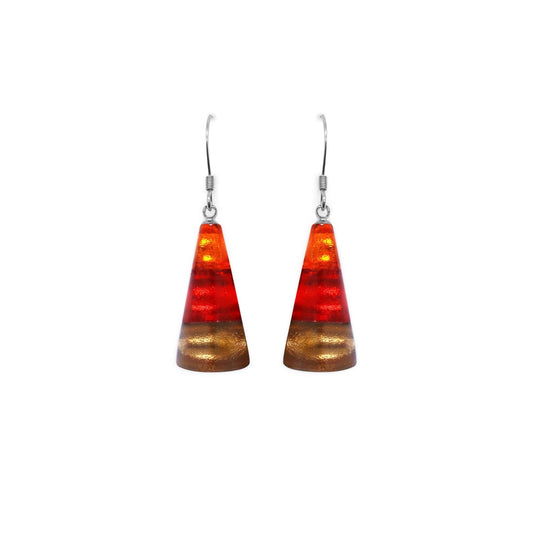 Chilli Deco Triangle Shiny Fish Hook Earrings | The Jewellery Stop