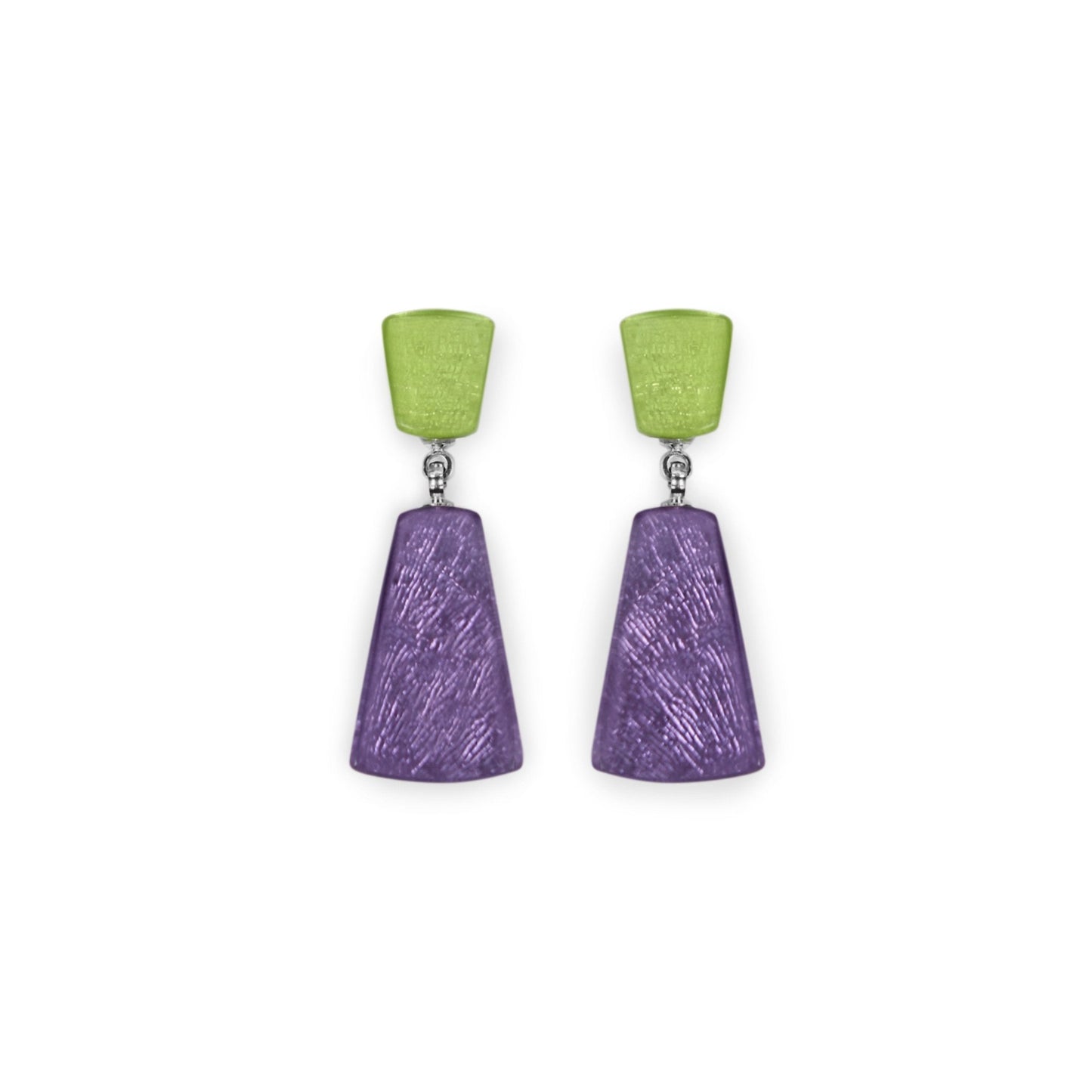 Nessie Empress Shiny Double Drop Stud Earrings | The Jewellery Stop