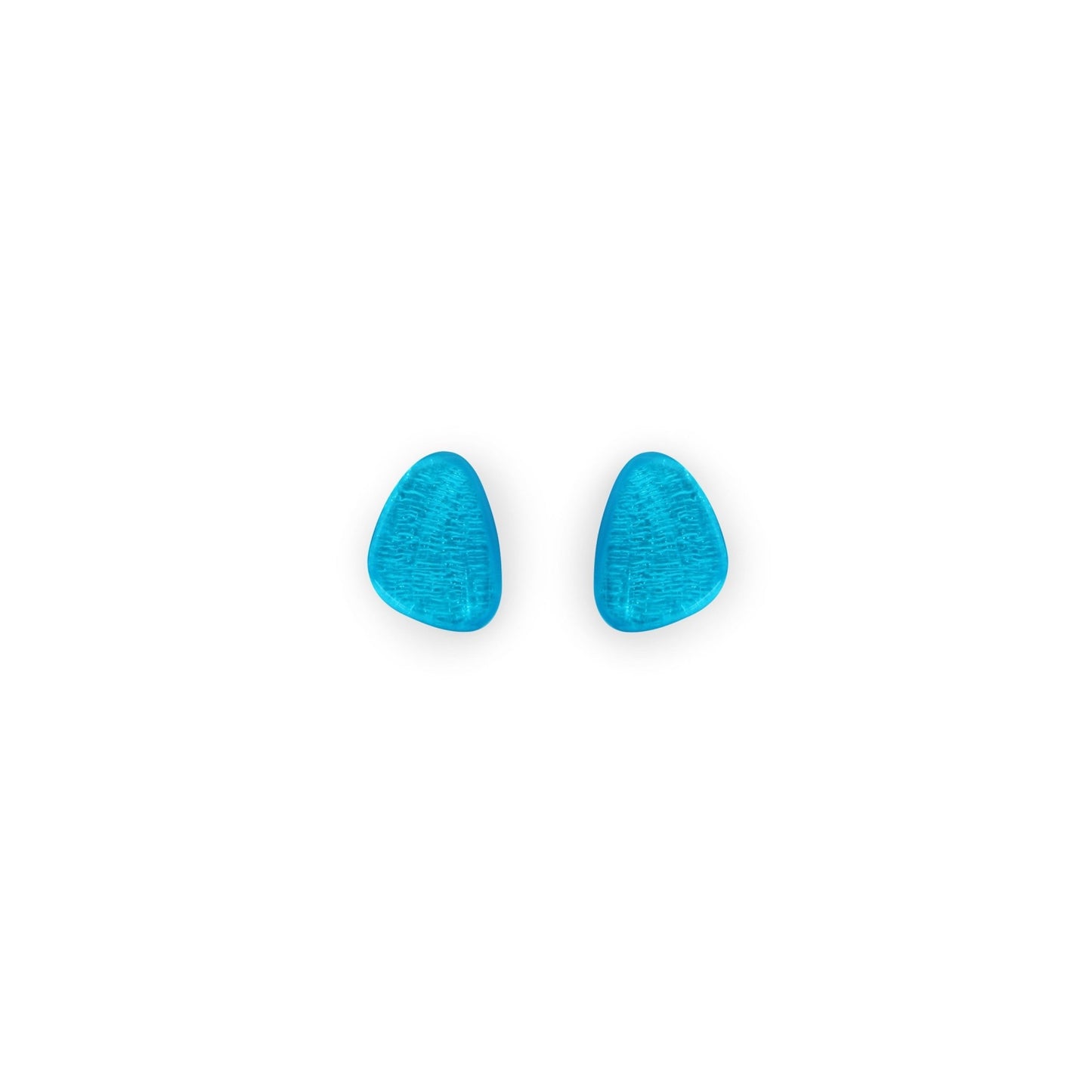 Turquoise Triangle Eclectic Shiny Stud Earrings | The Jewellery Stop