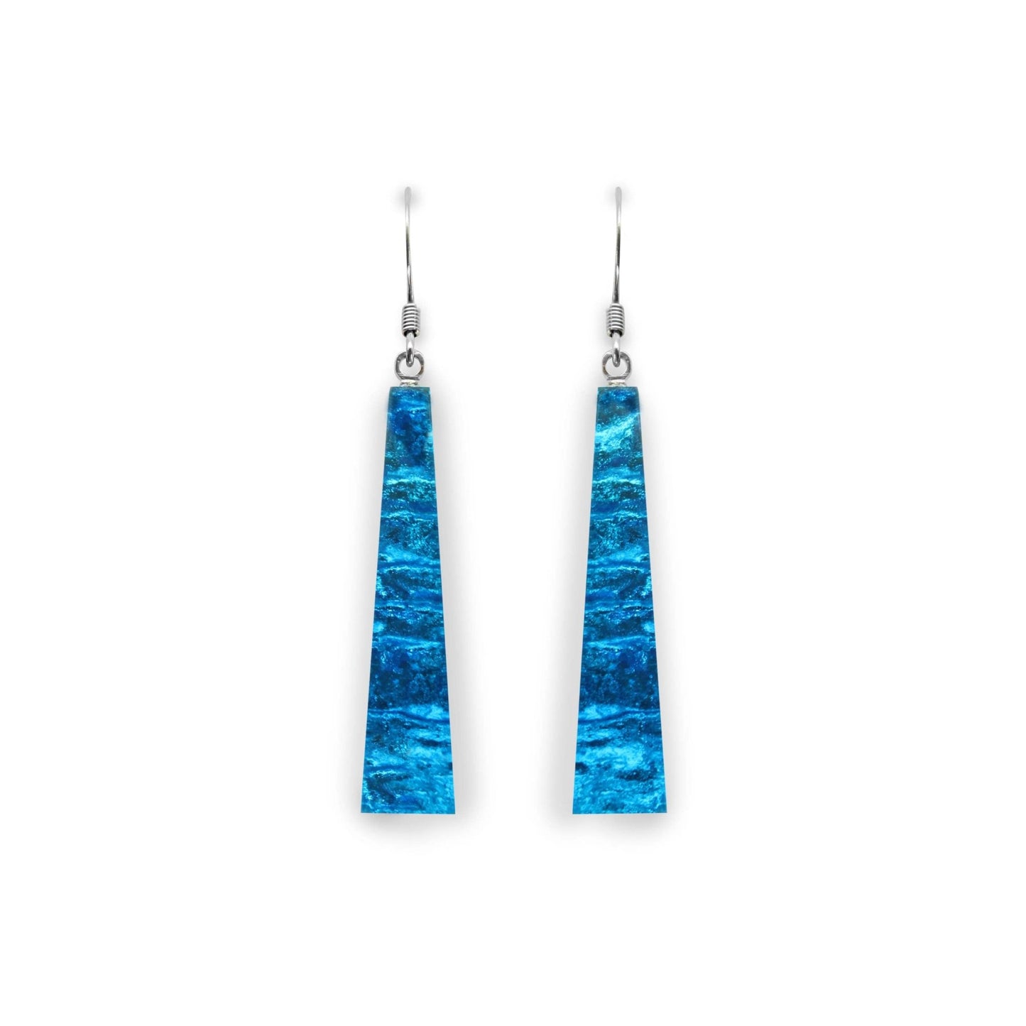 Turquoise Edna Shiny Fish Hook Earrings | The Jewellery Stop