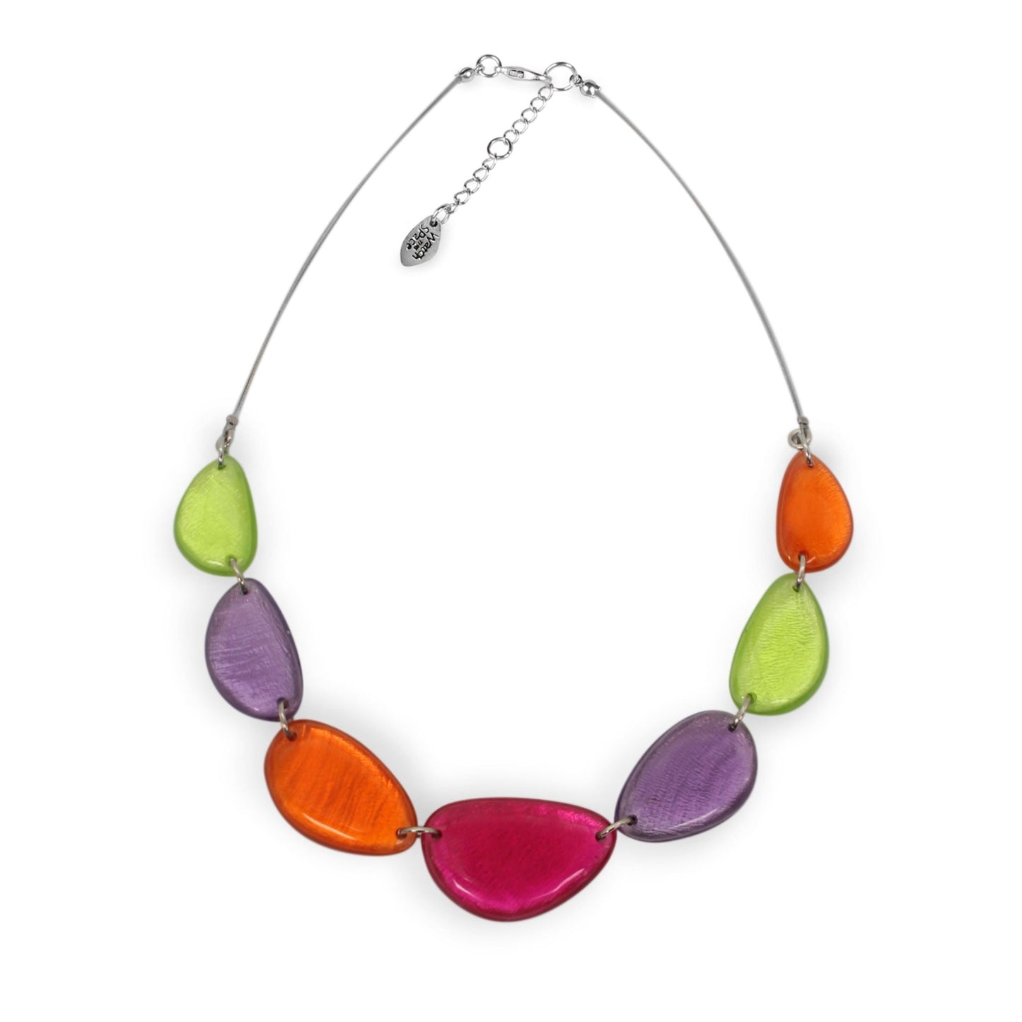 Sherbet Pebble Triangle Shiny Necklace | The Jewellery Stop