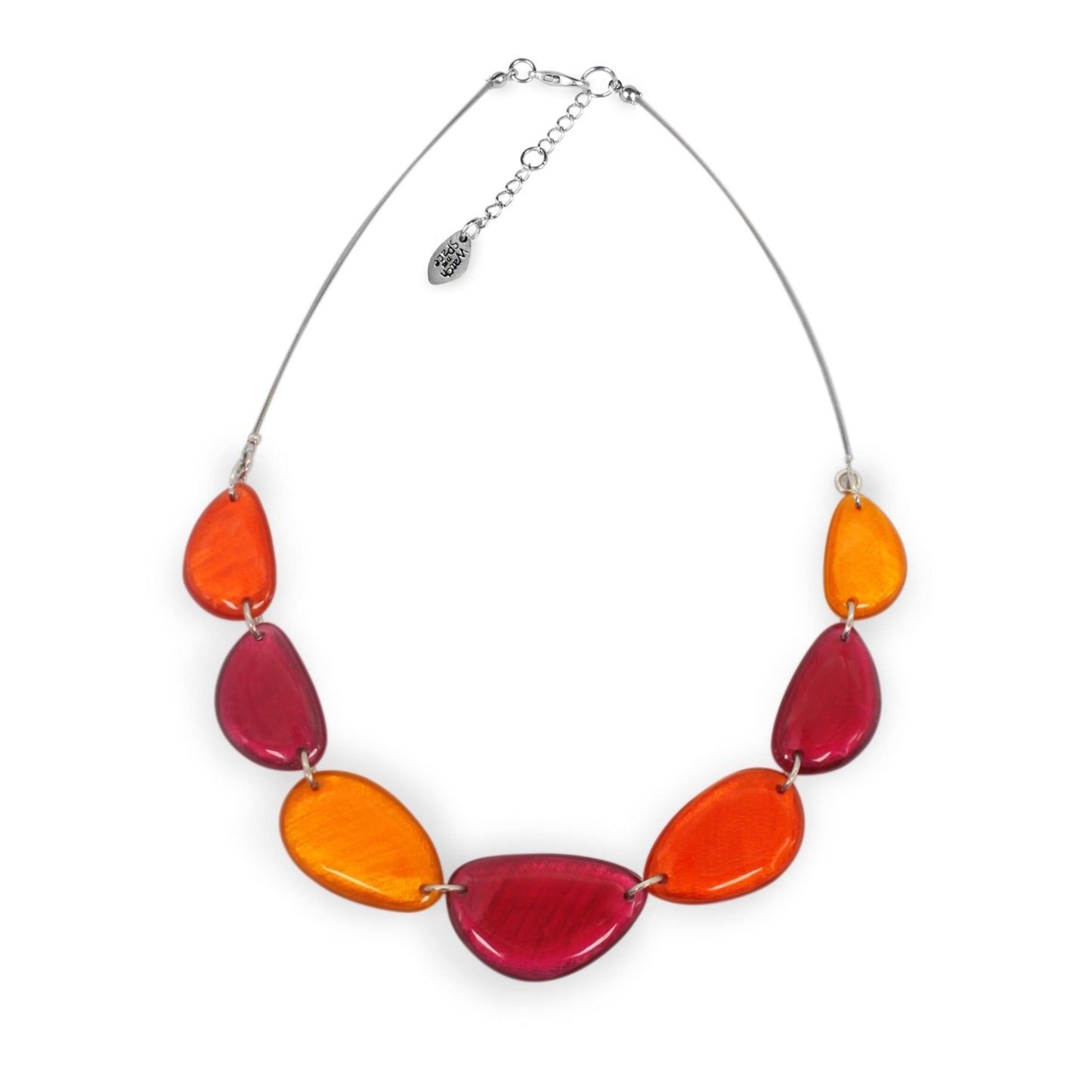 St Tropez Pebble Triangle Shiny Necklace | The Jewellery Stop