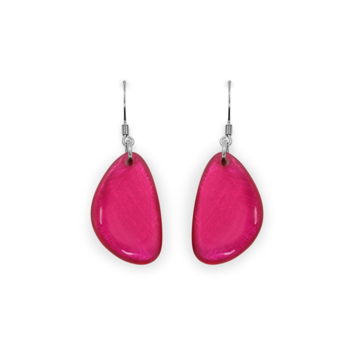 Sherbet Pebble Triangle Shiny Fish Hook Earrings | The Jewellery Stop