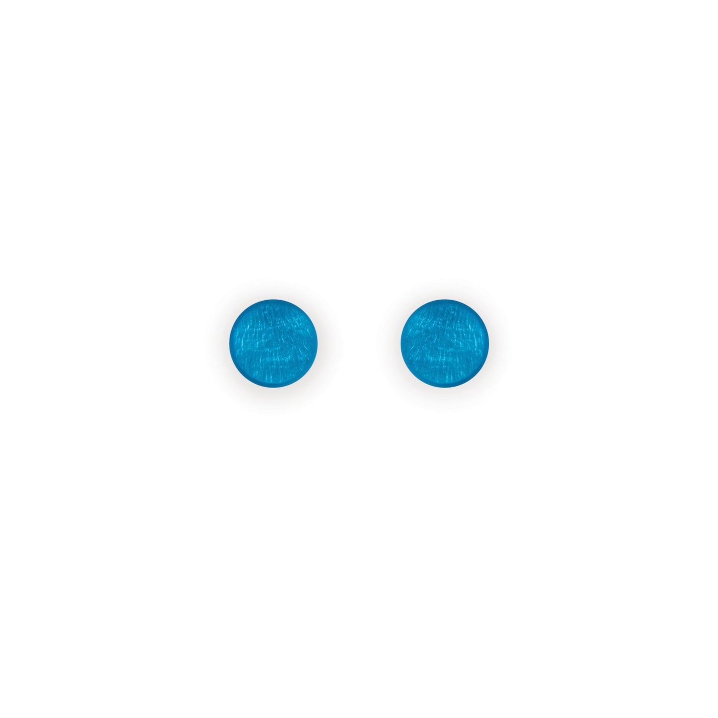 Turquoise Eclectic Shell Circles Shiny Stud Earrings | The Jewellery Stop