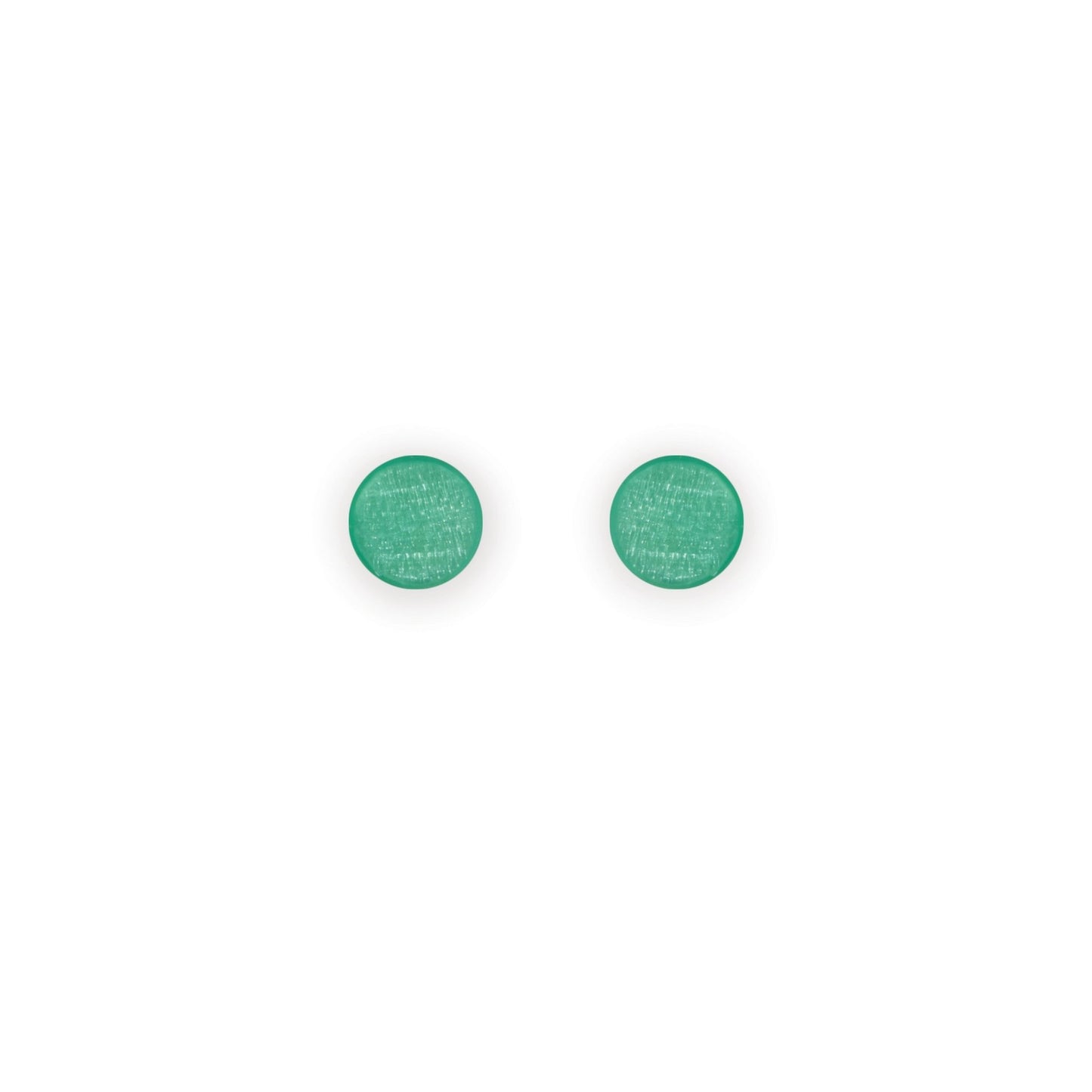 Verdigris Eclectic Shell Circles Shiny Stud Earrings | The Jewellery Stop