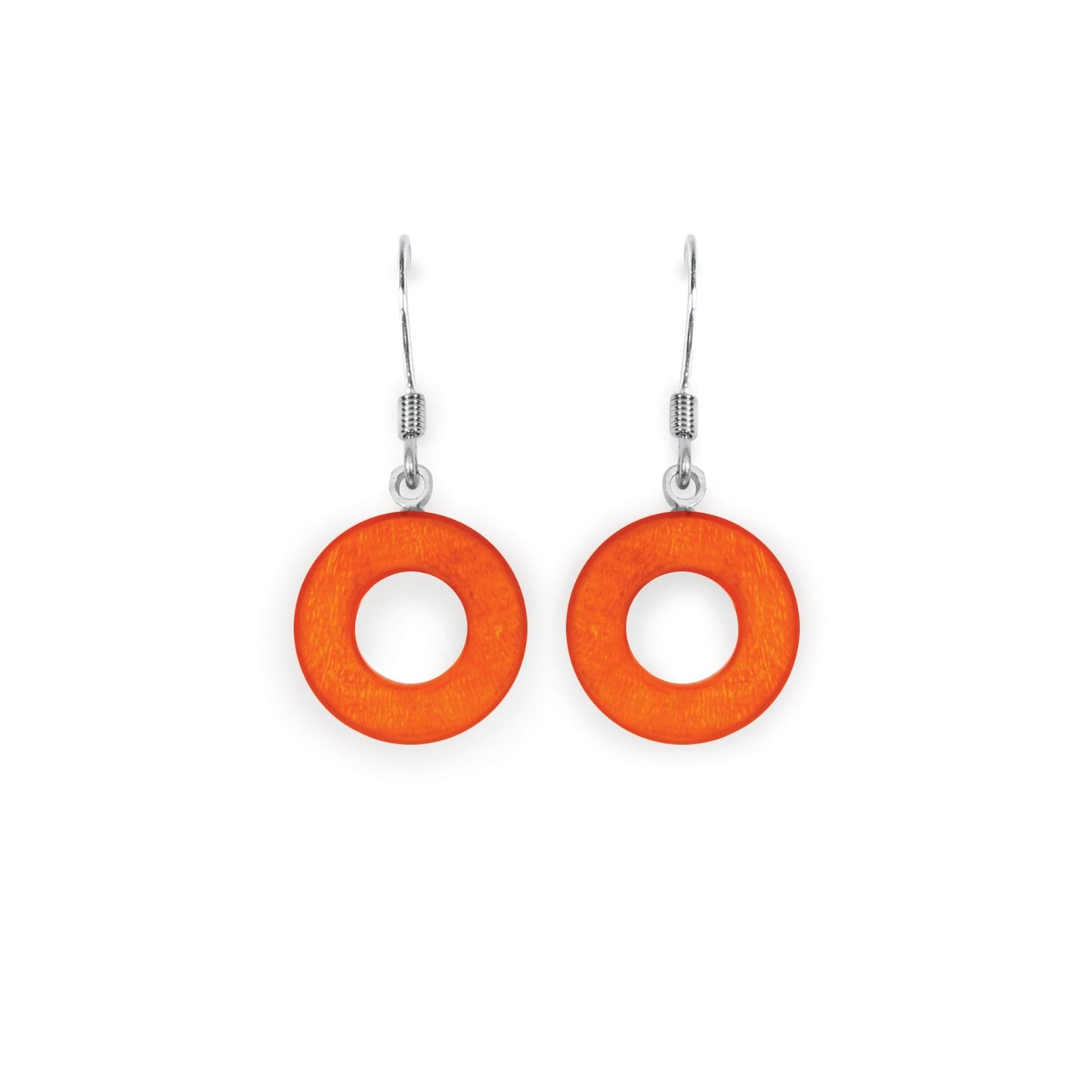Sherbet Eclectic Shell Circles Shiny Fish Hook Earrings | The Jewellery Stop