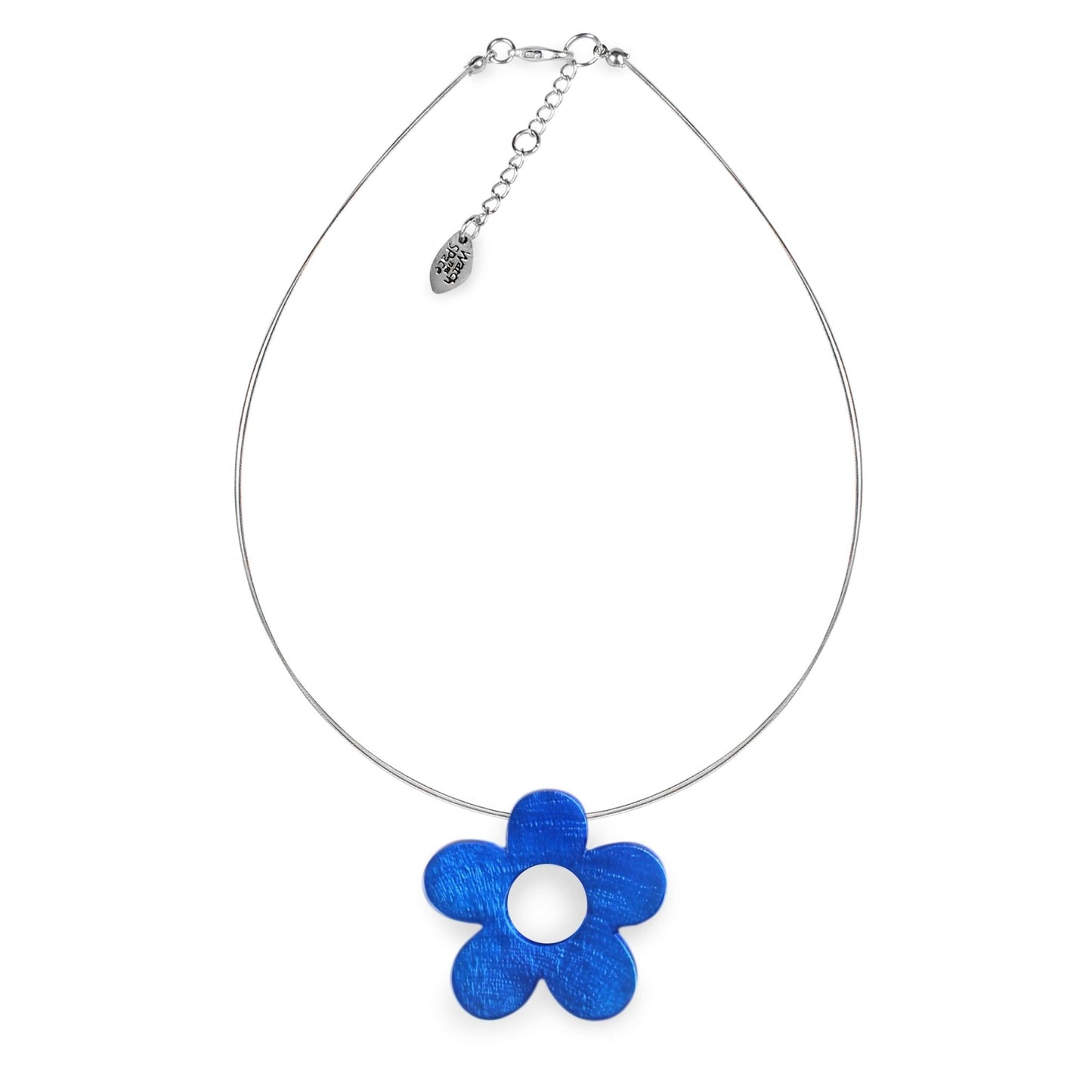 Azure Donut Shell Flower Shiny Pendant | The Jewellery Stop