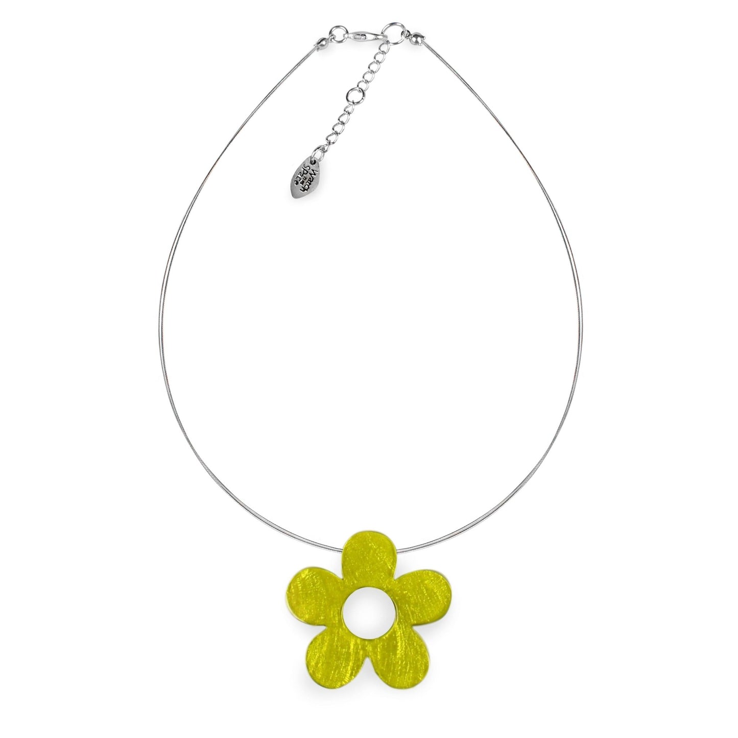 Lime Donut Shell Flower Shiny Pendant | The Jewellery Stop