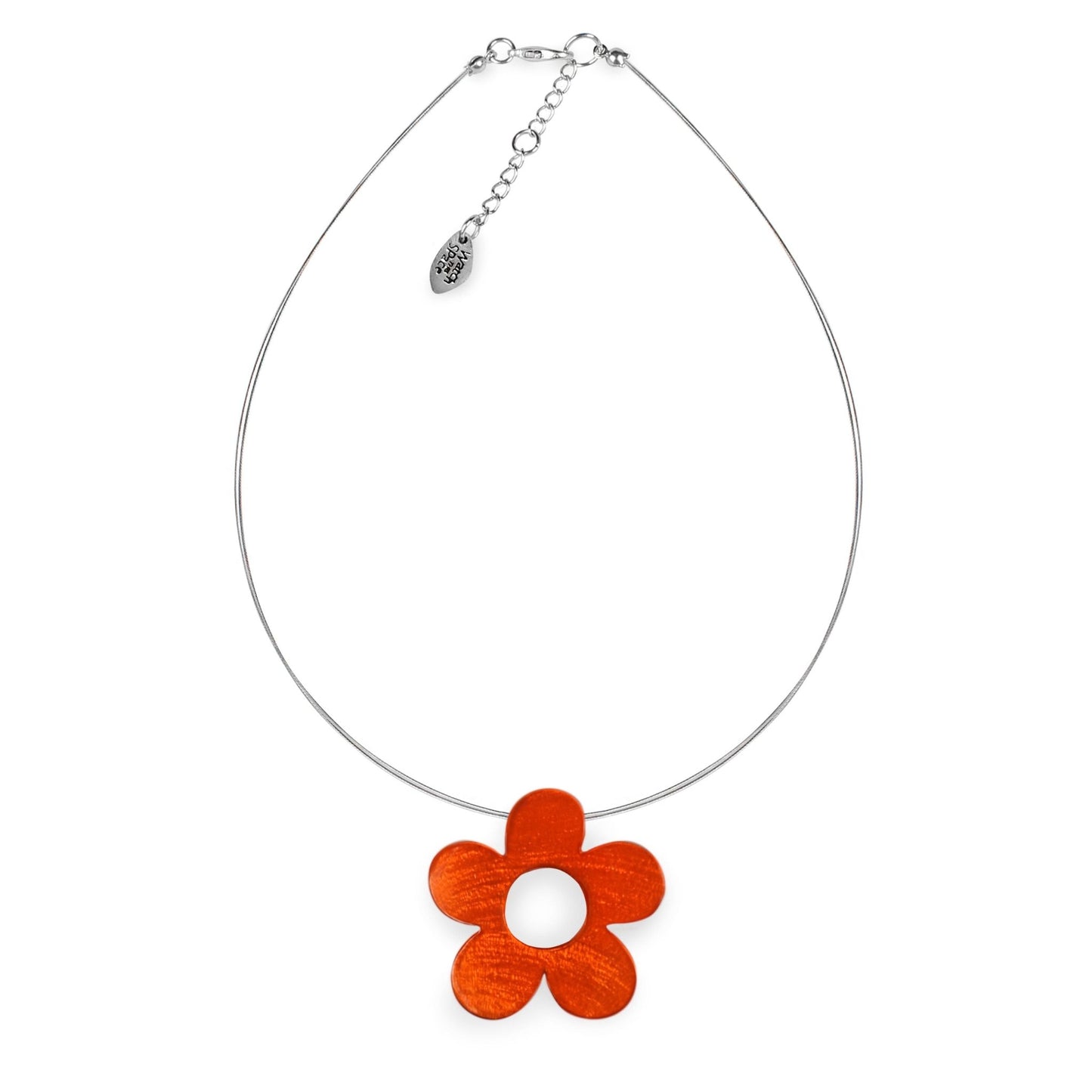 Orange Donut Shell Flower Shiny Pendant | The Jewellery Stop