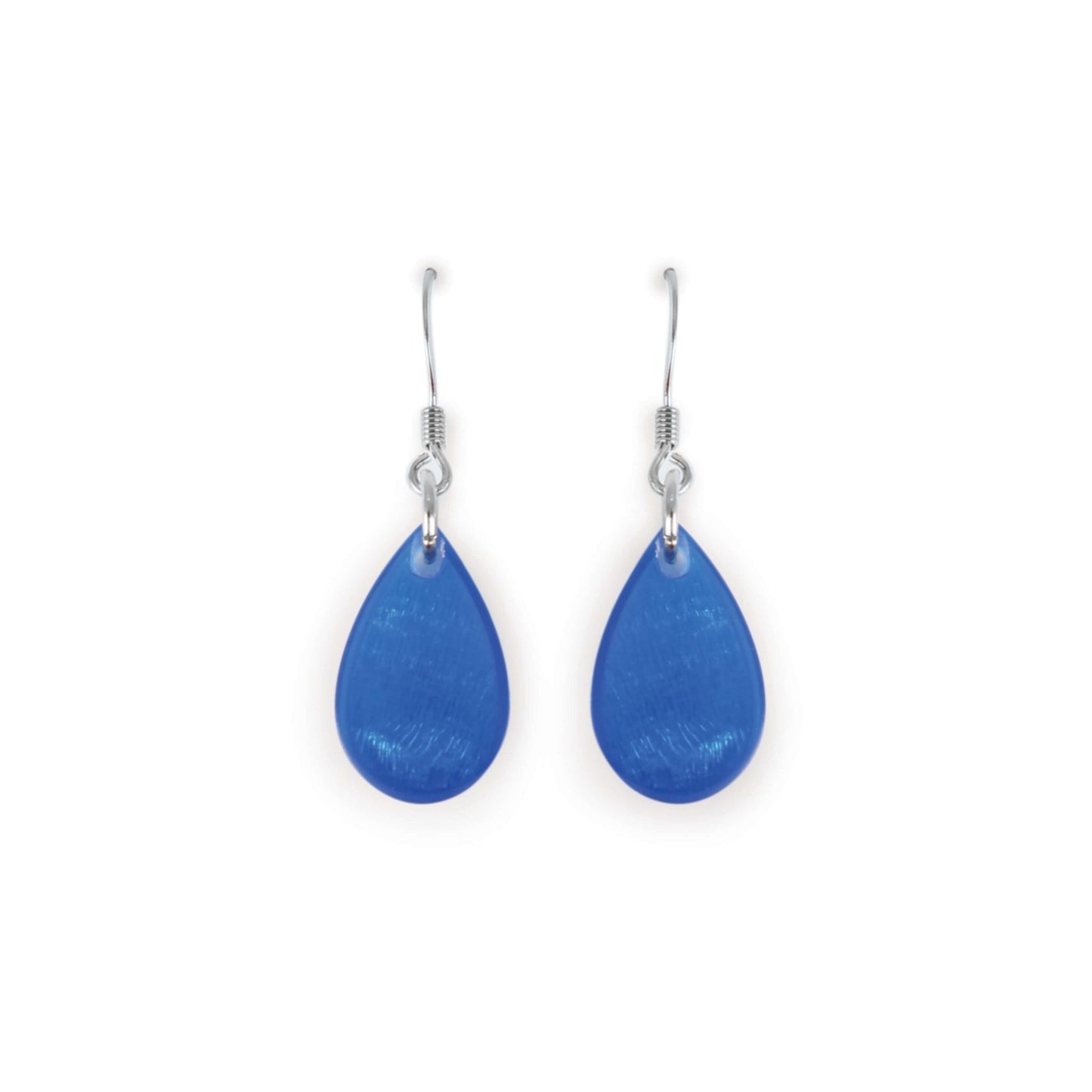 Azure Shell Flower Shiny Fish Hook Earrings | The Jewellery Stop